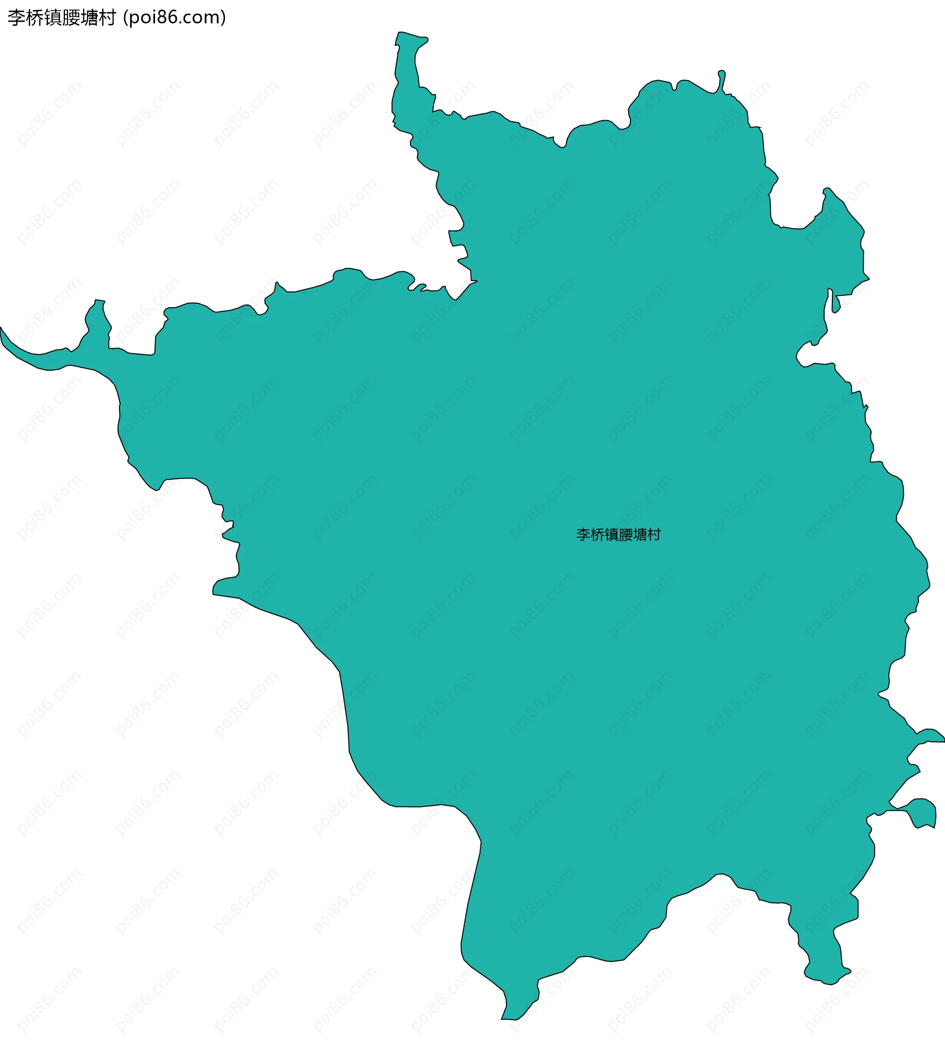 李桥镇腰塘村边界地图