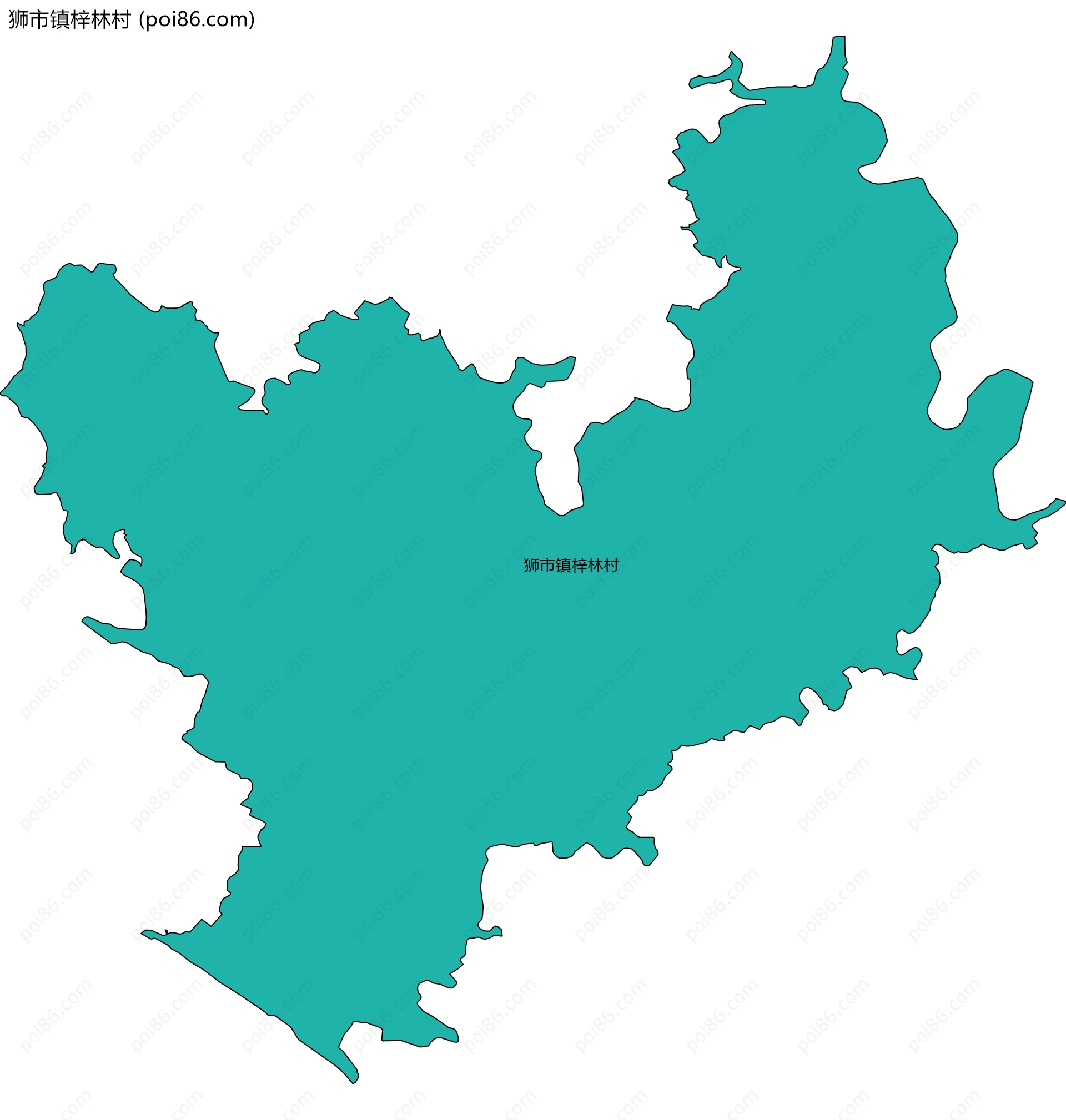 狮市镇梓林村边界地图