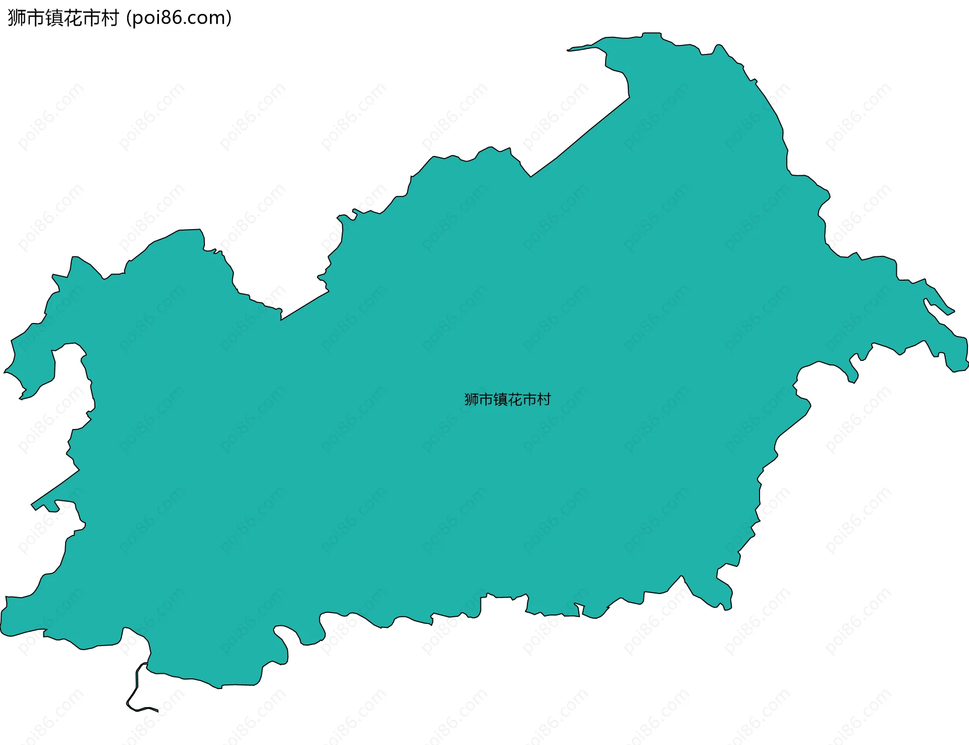 狮市镇花市村边界地图