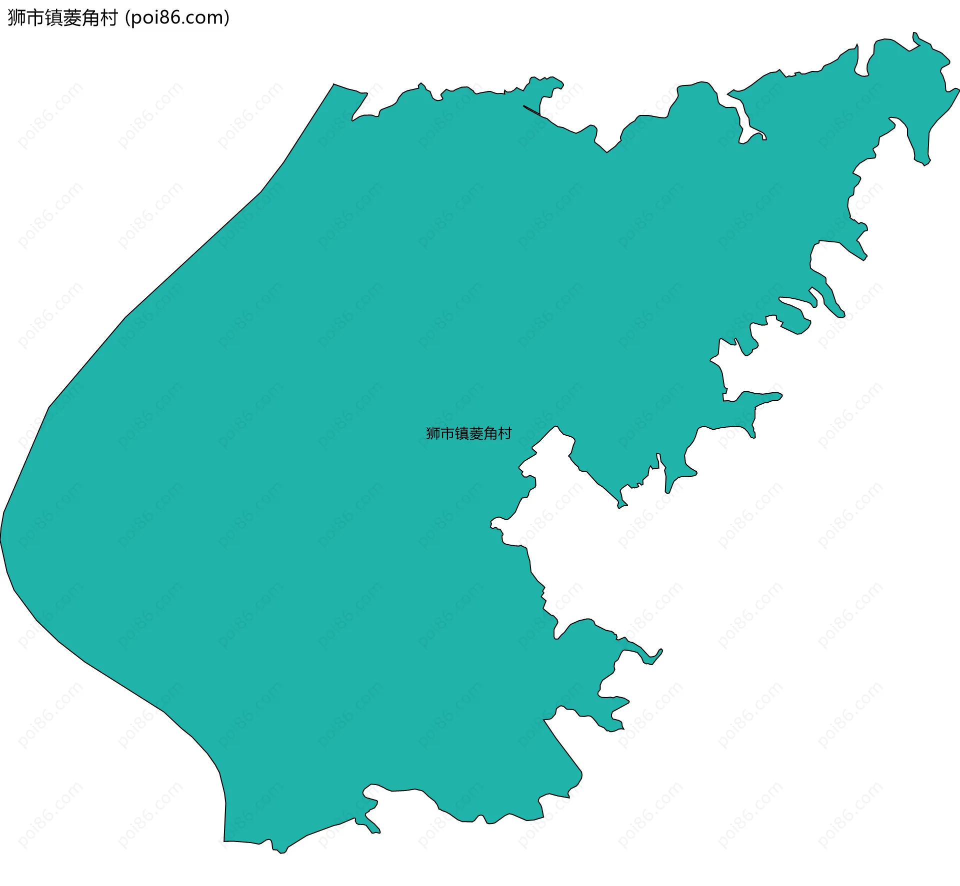 狮市镇菱角村边界地图