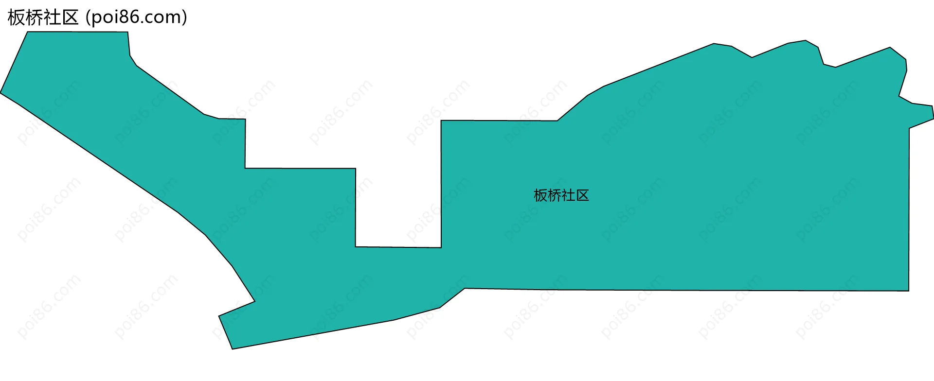 板桥社区边界地图