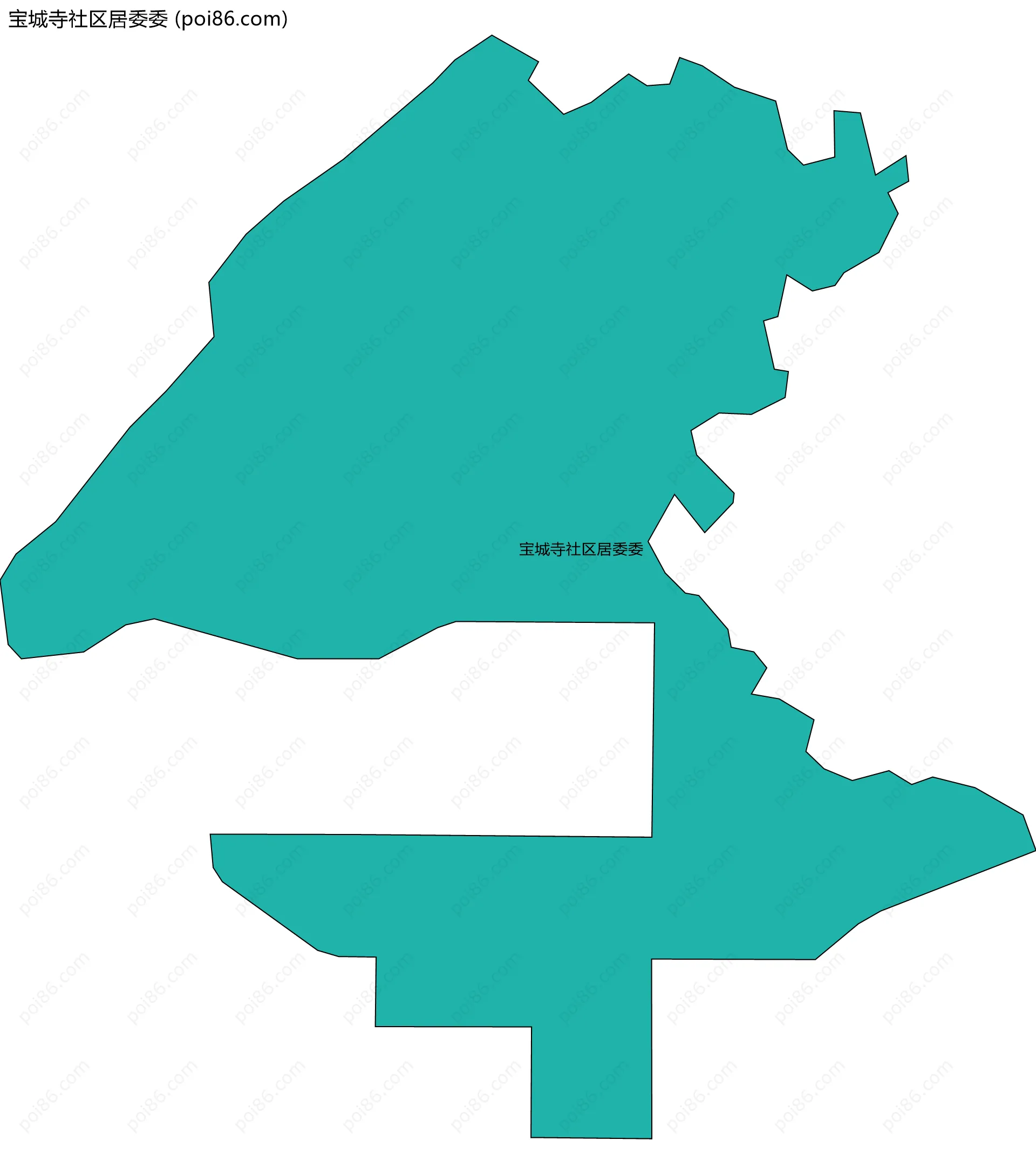 宝城寺社区居委委边界地图