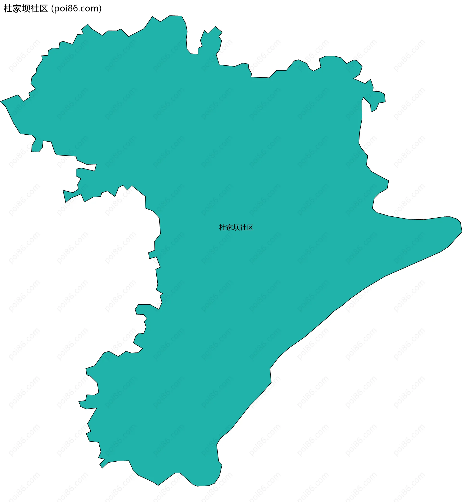 杜家坝社区边界地图
