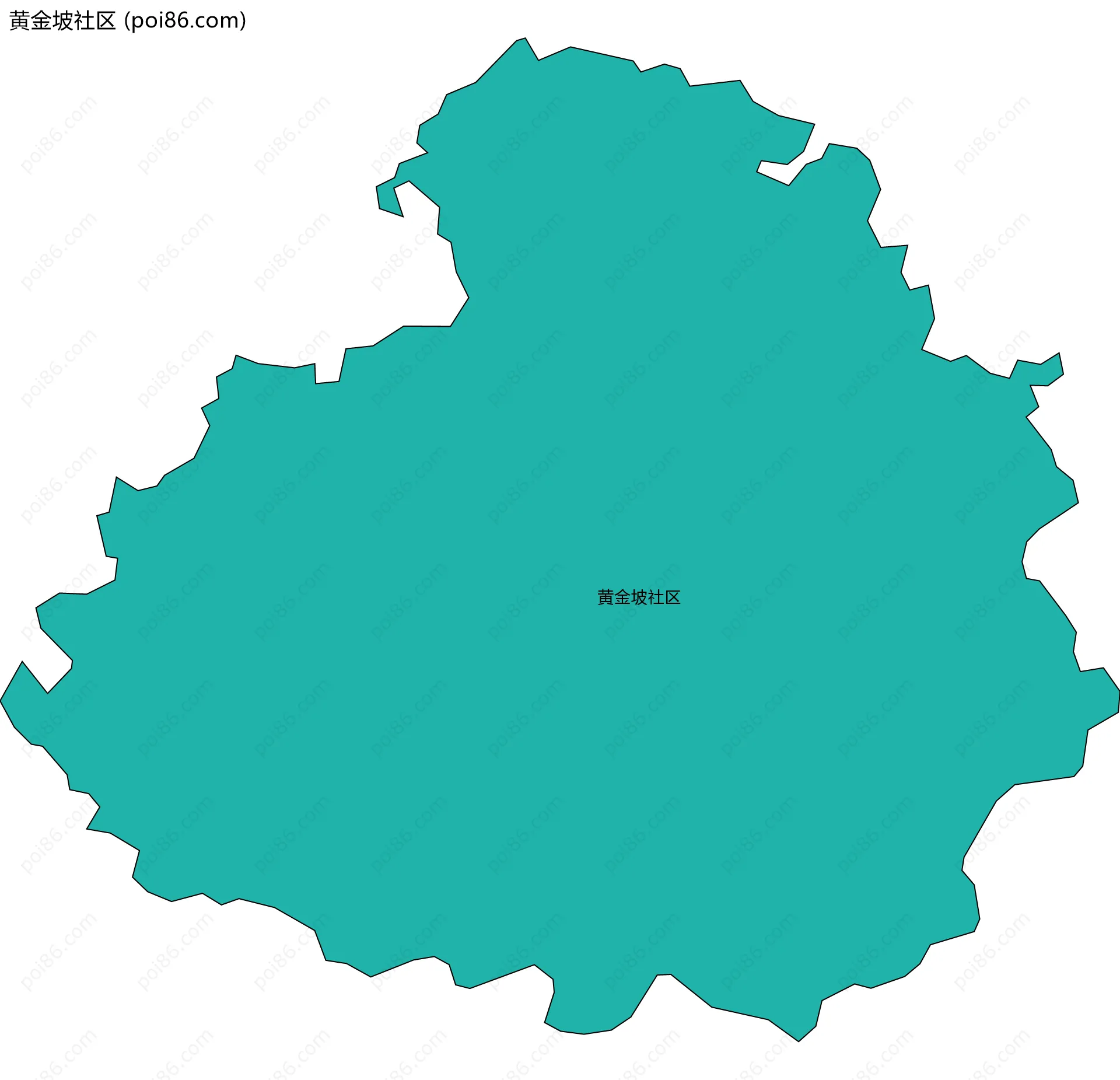 黄金坡社区边界地图
