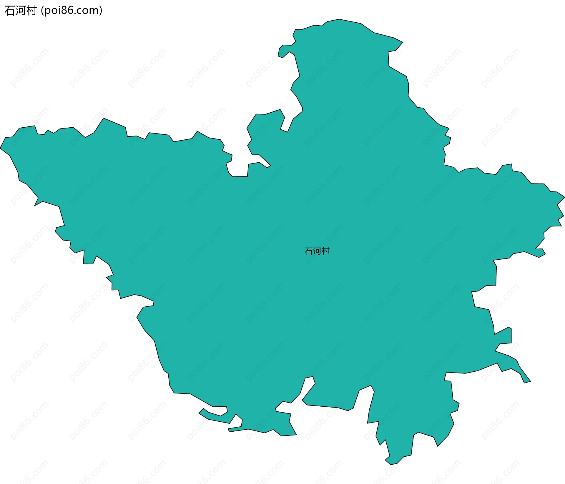 石河村边界地图