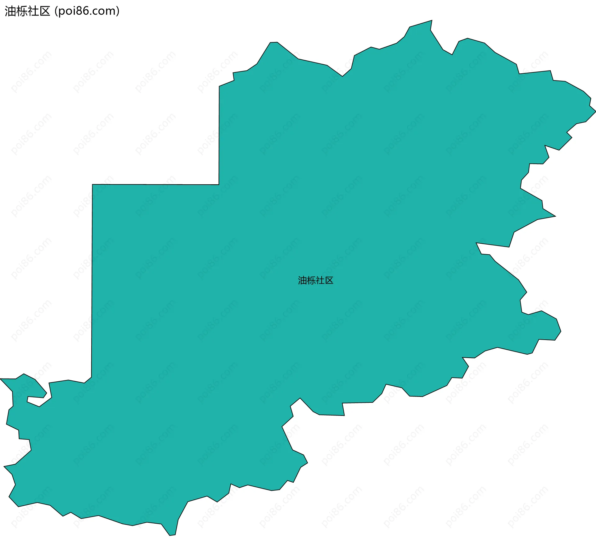 油栎社区边界地图