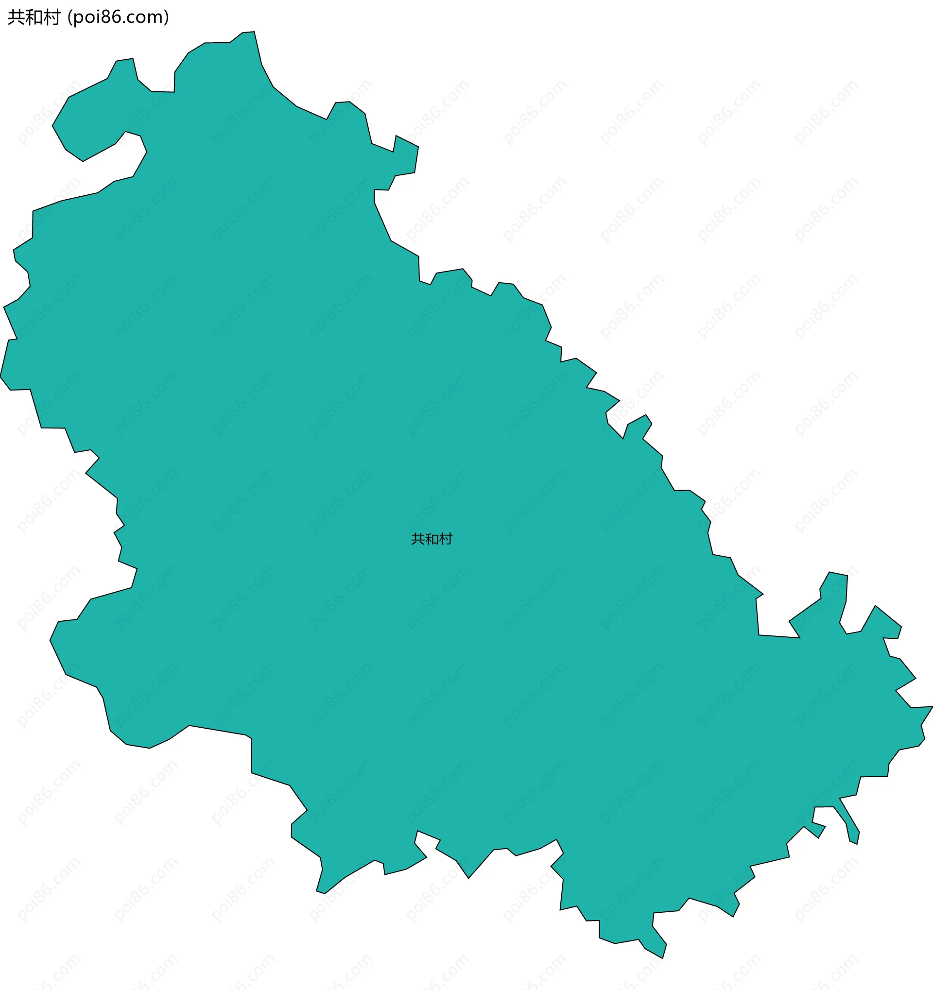 共和村边界地图