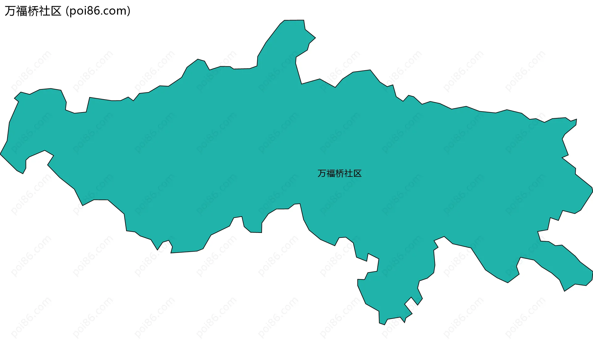 万福桥社区边界地图