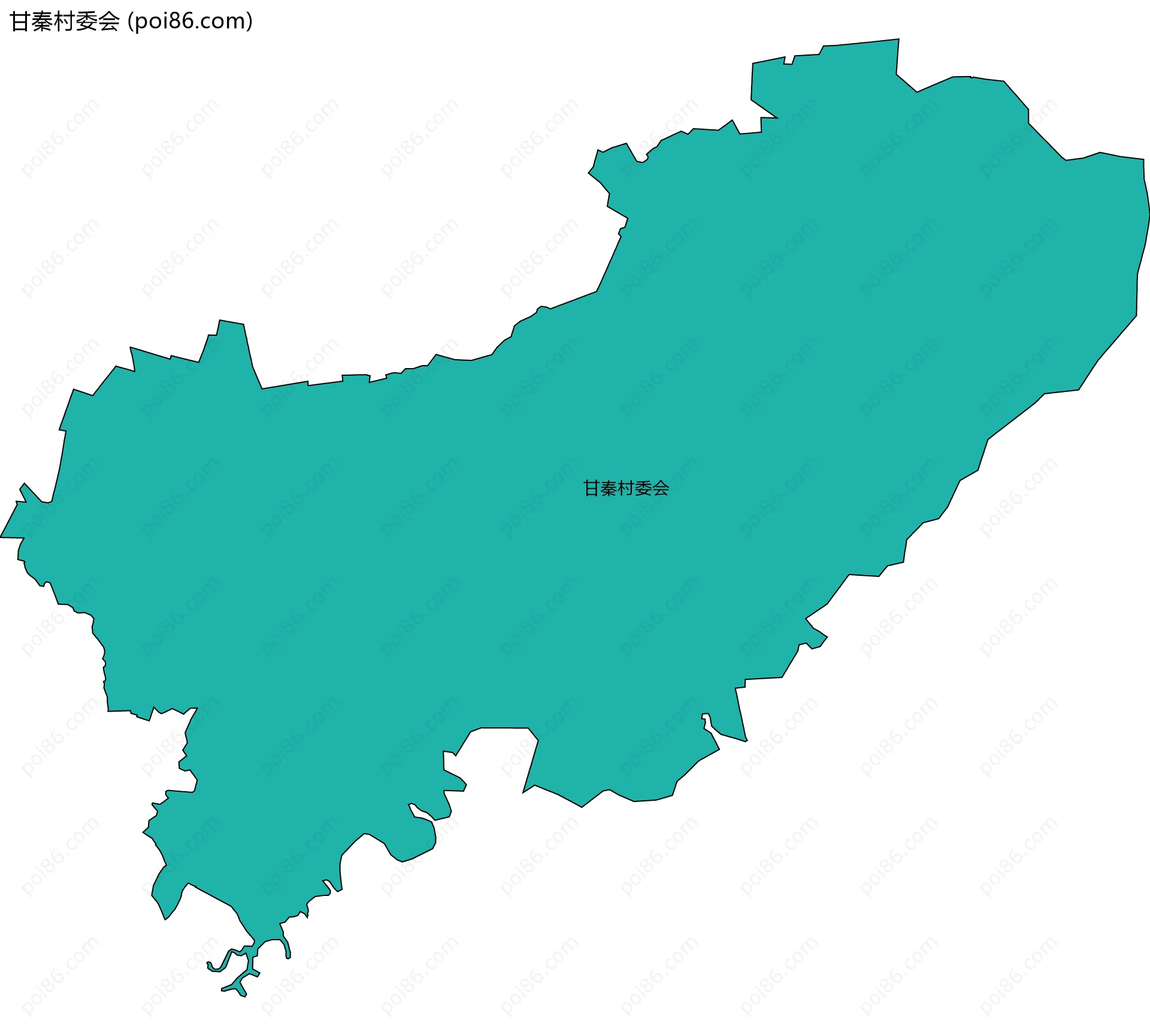 甘秦村委会边界地图