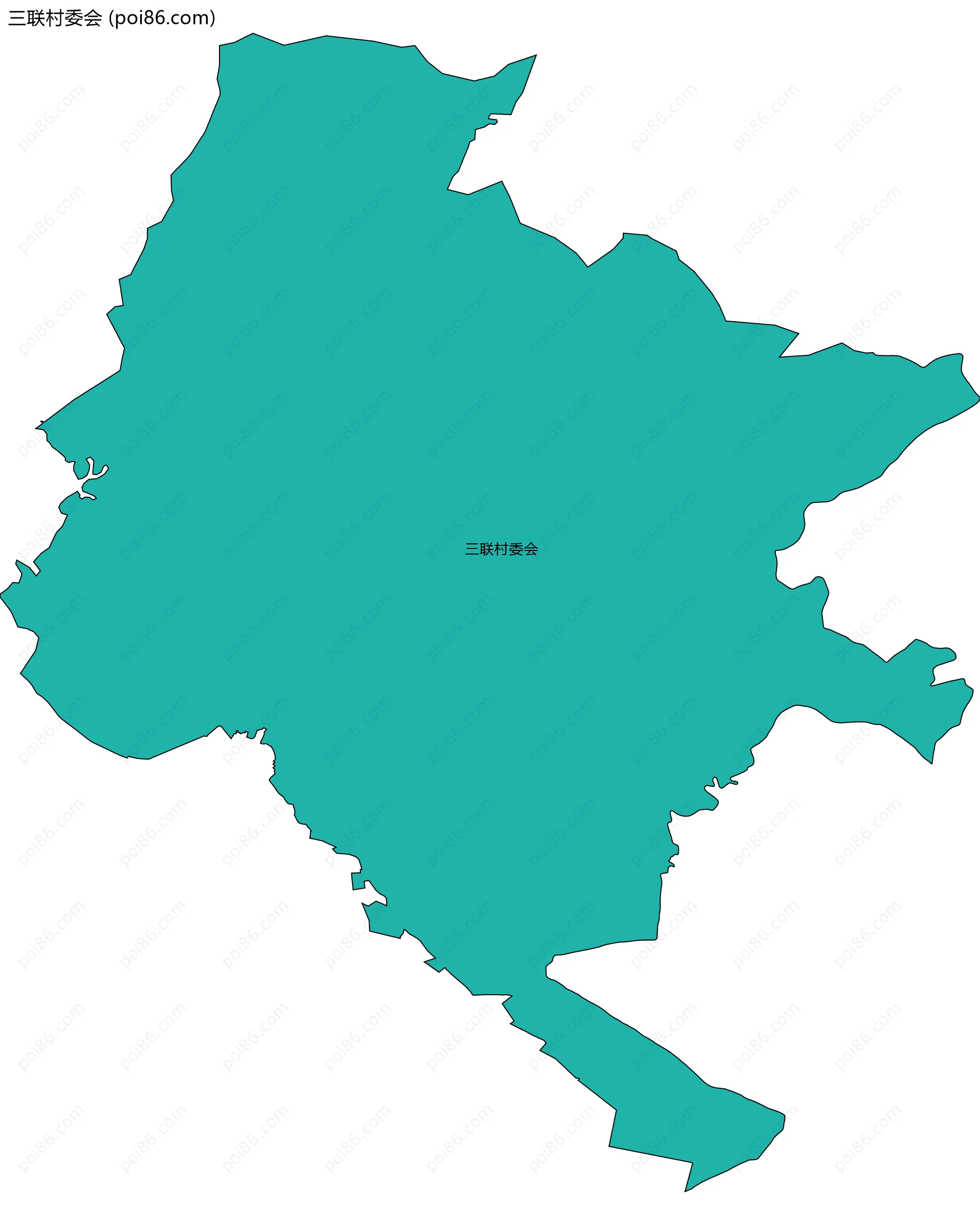 三联村委会边界地图