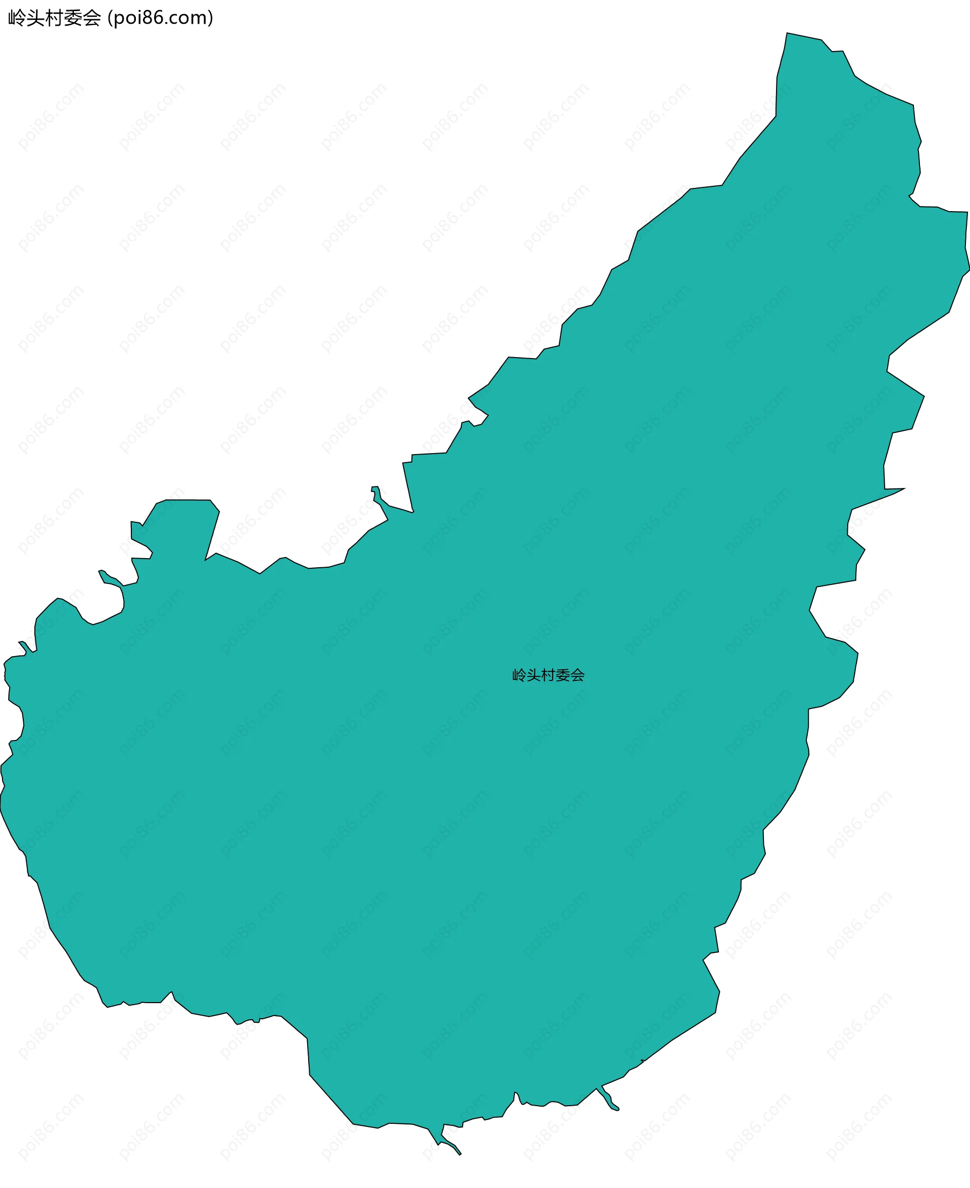 岭头村委会边界地图