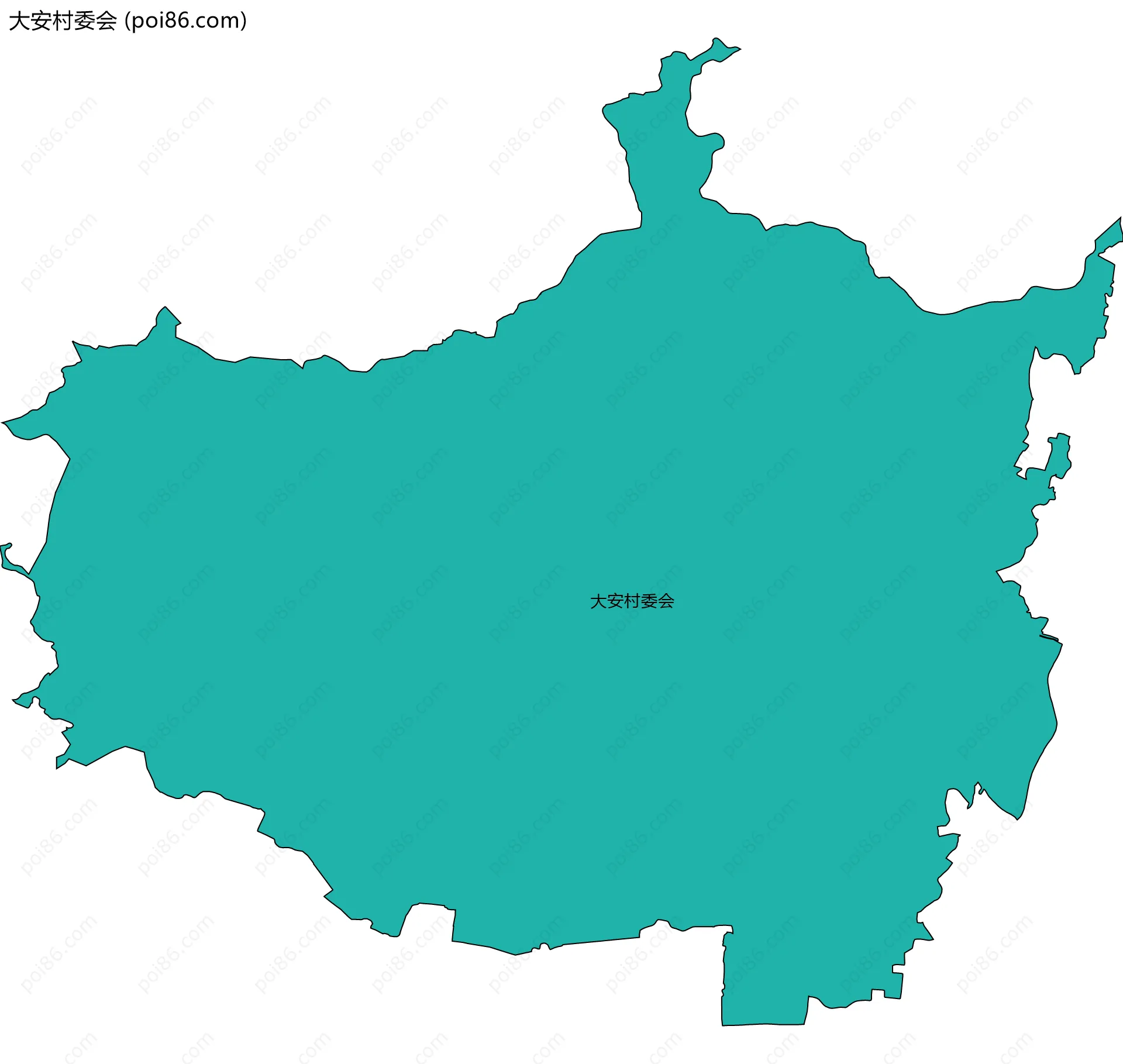 大安村委会边界地图