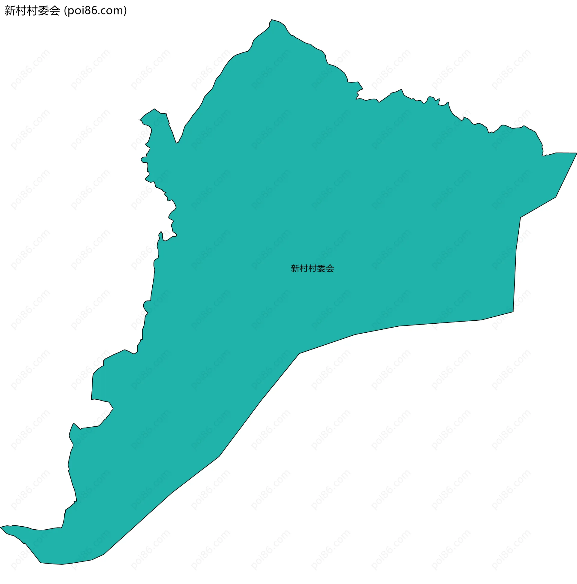 新村村委会边界地图