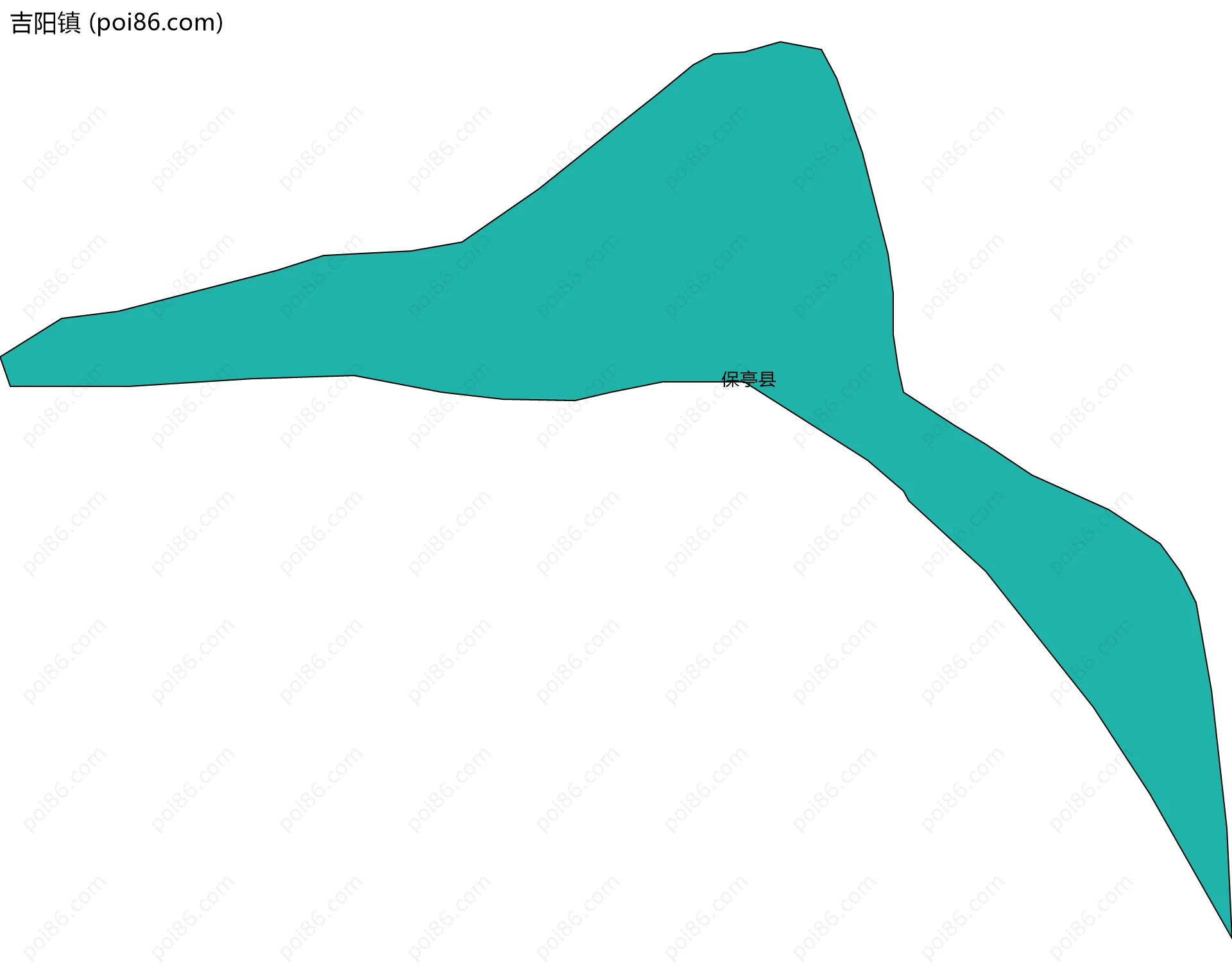 吉阳镇边界地图(五级行政区划)