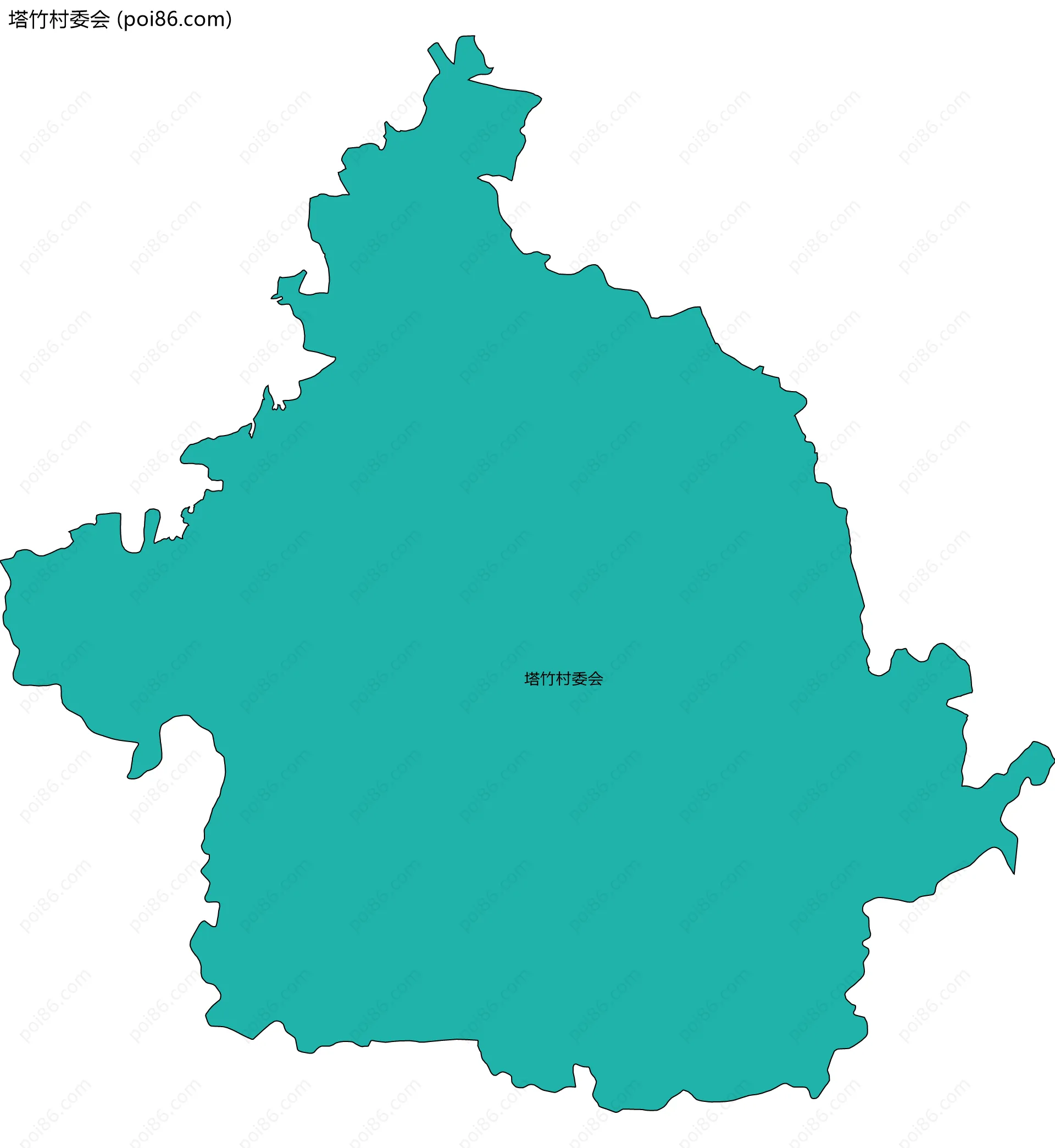 塔竹村委会边界地图