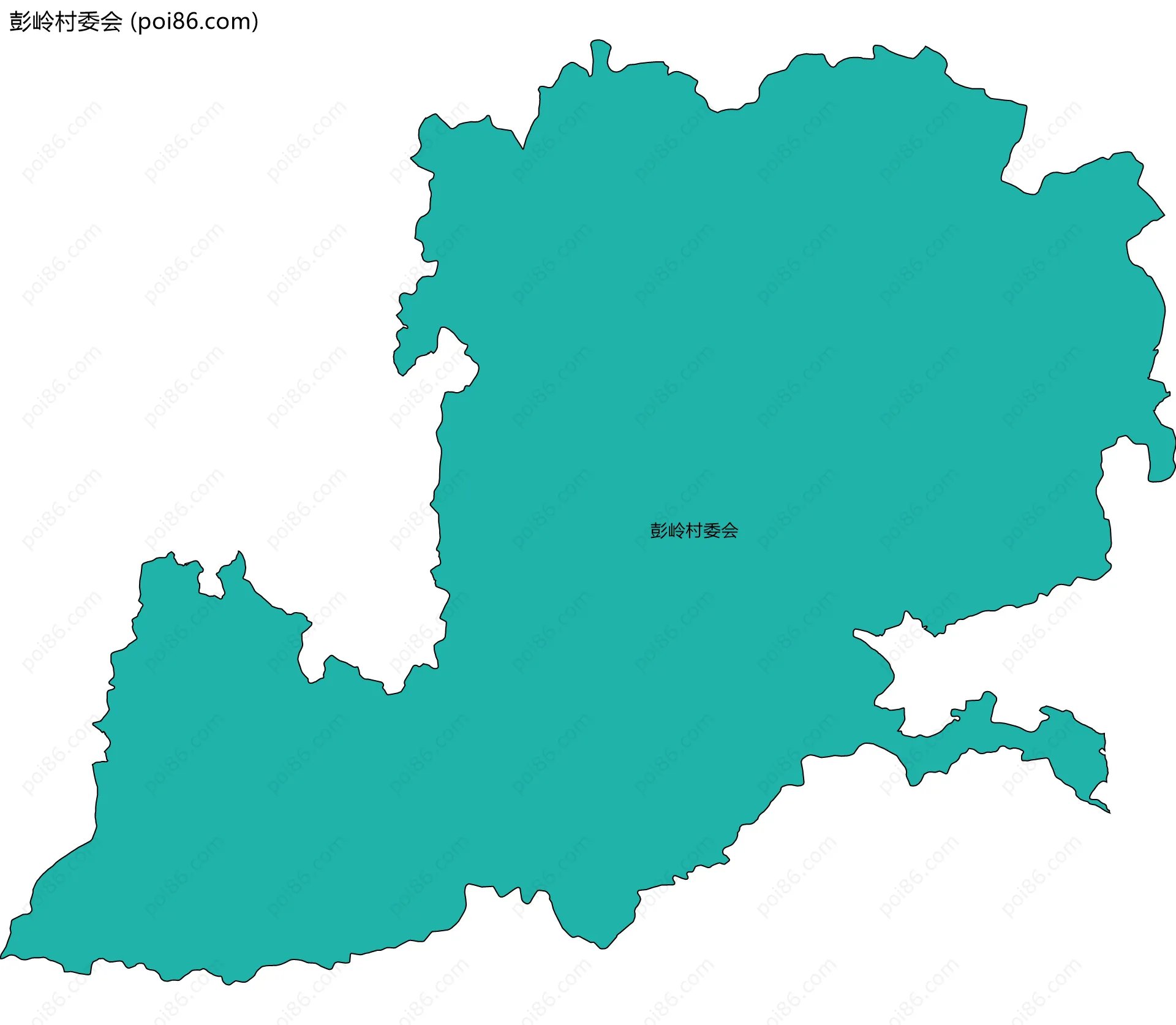 彭岭村委会边界地图