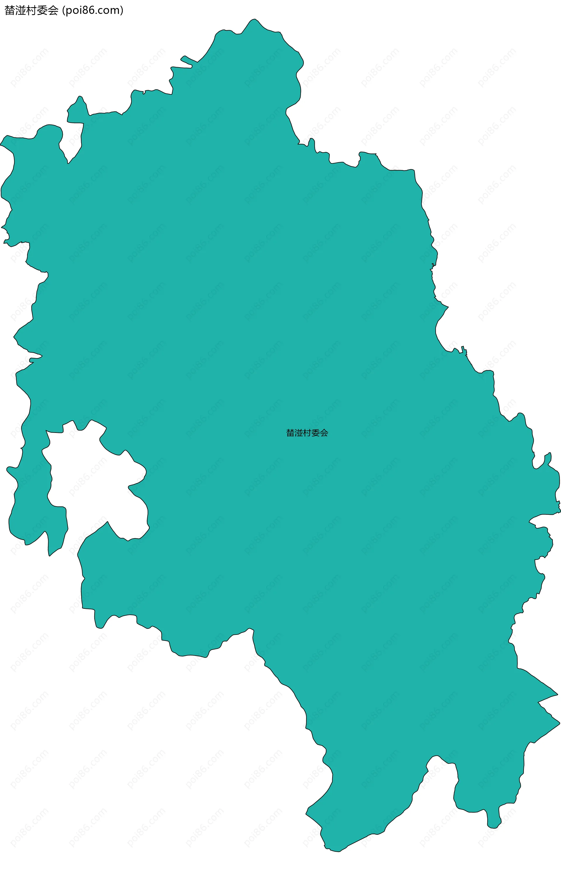 榃湴村委会边界地图