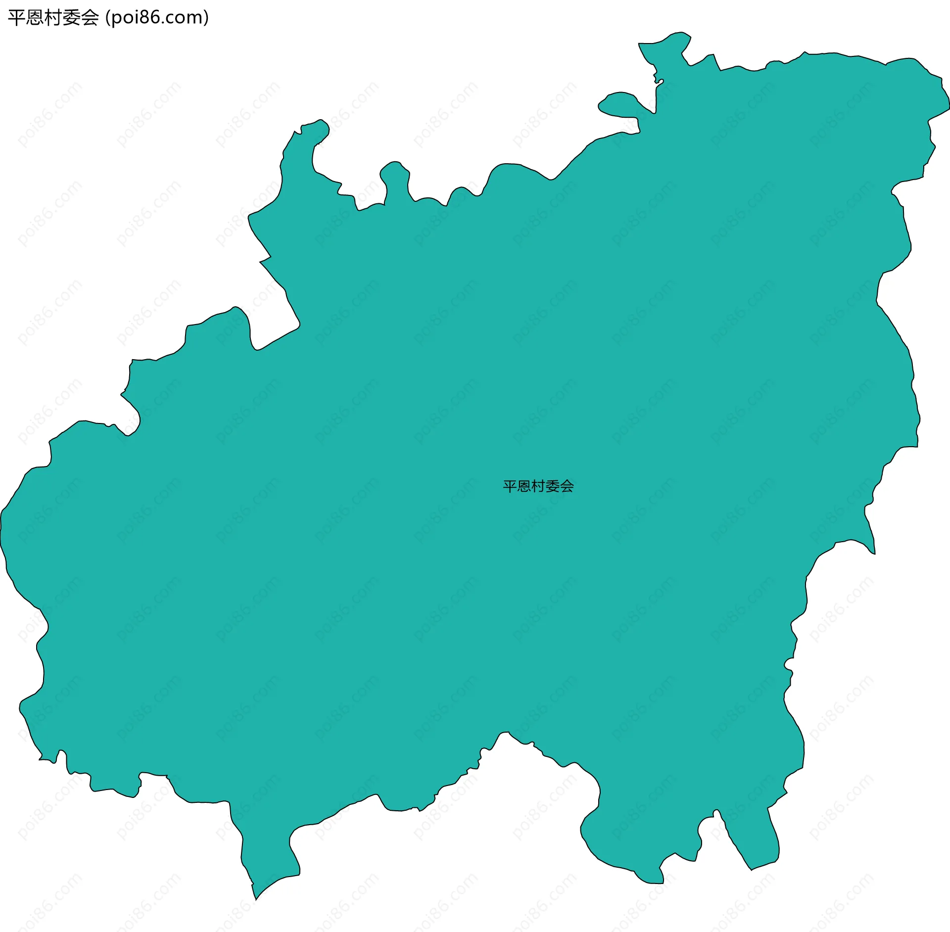 平恩村委会边界地图