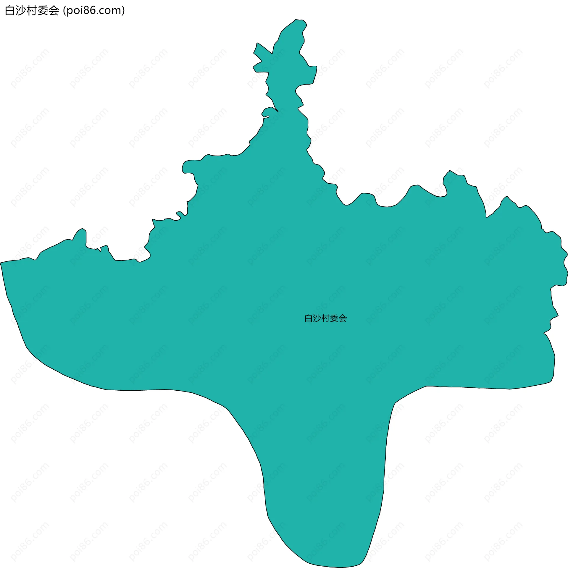 白沙村委会边界地图