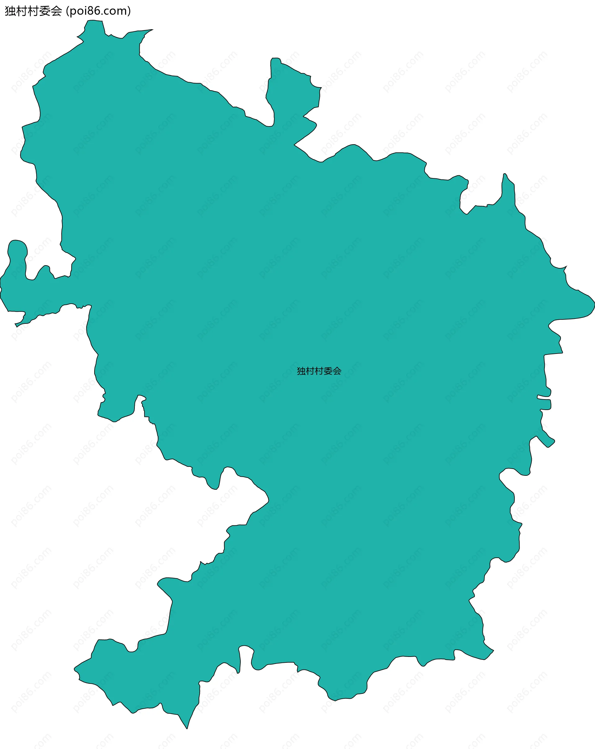 独村村委会边界地图