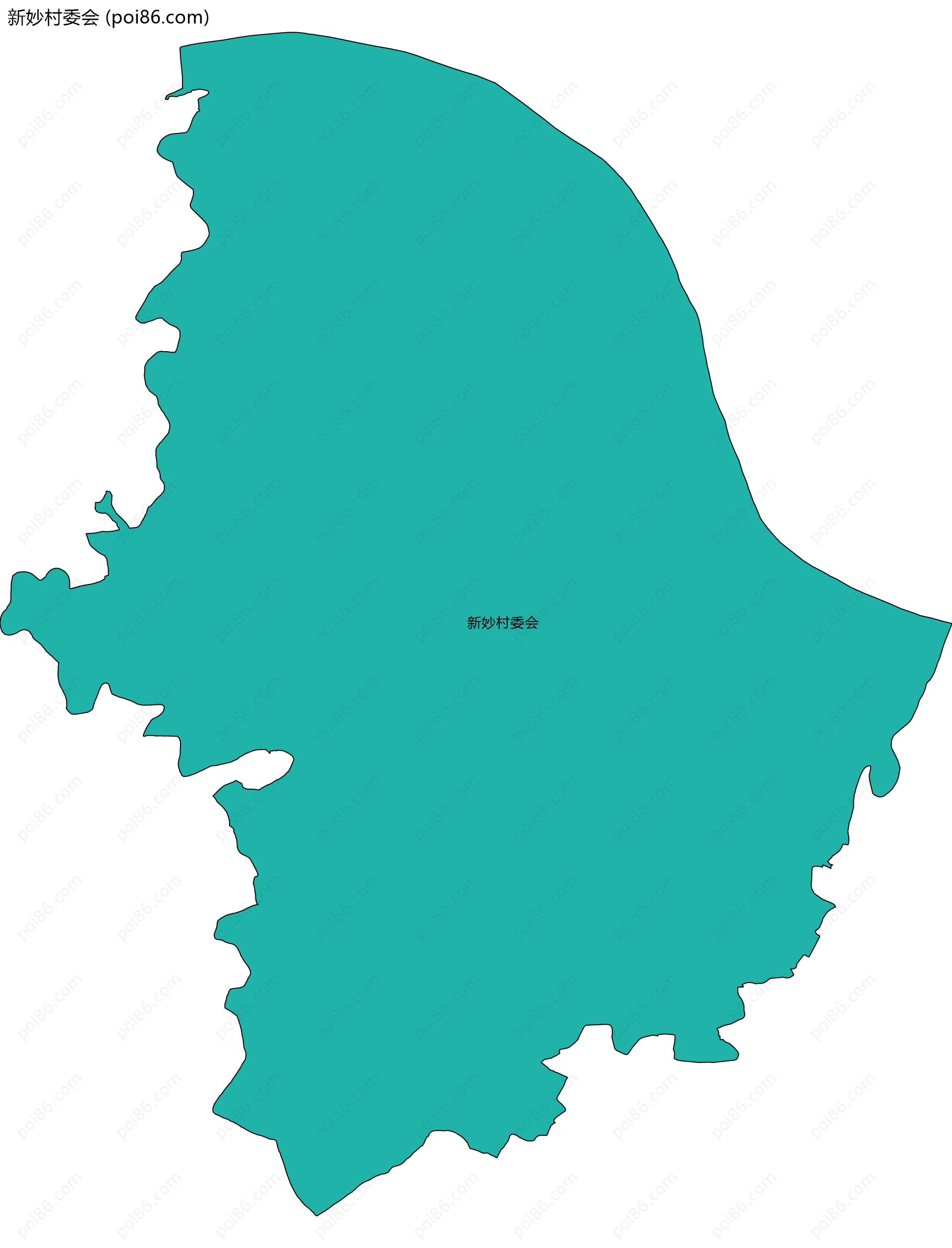 新妙村委会边界地图