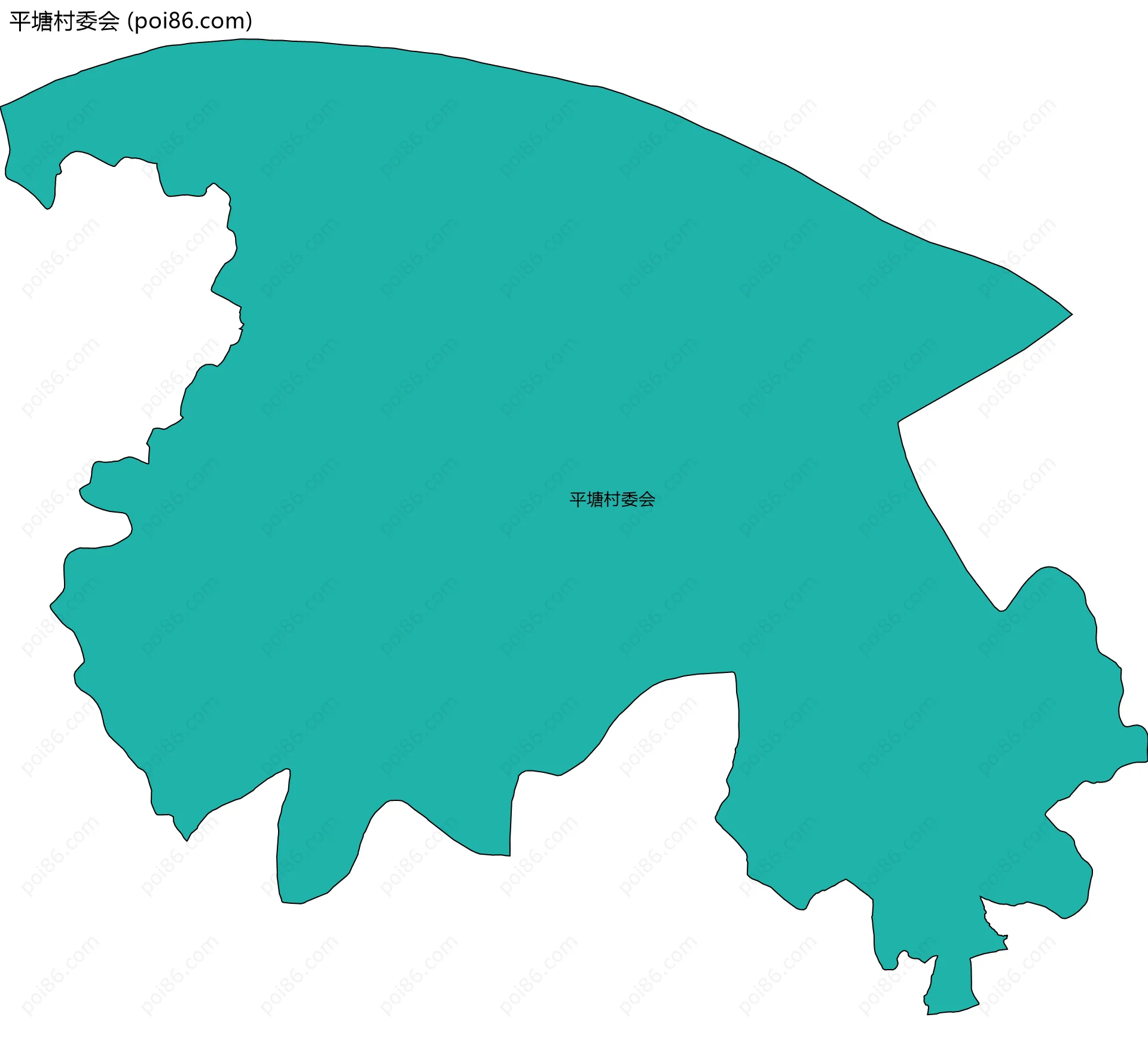 平塘村委会边界地图