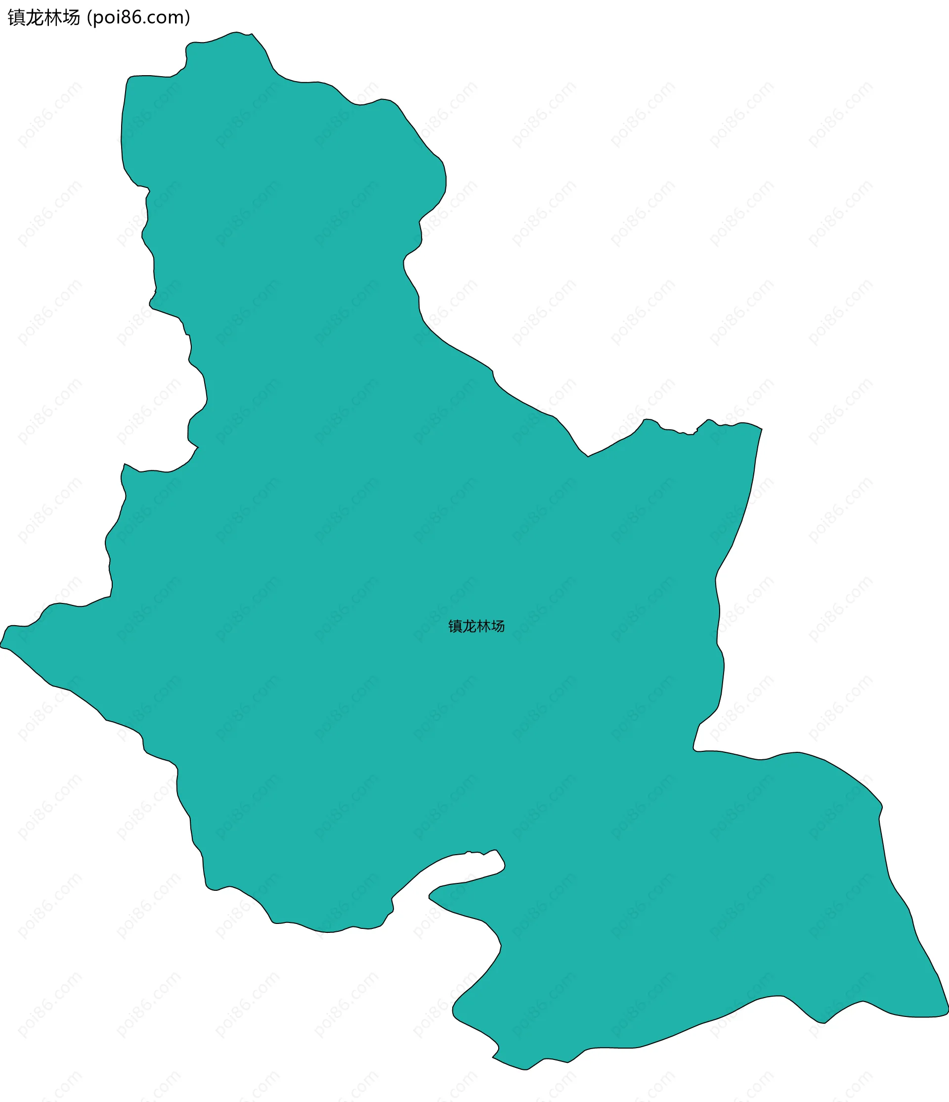 镇龙林场边界地图