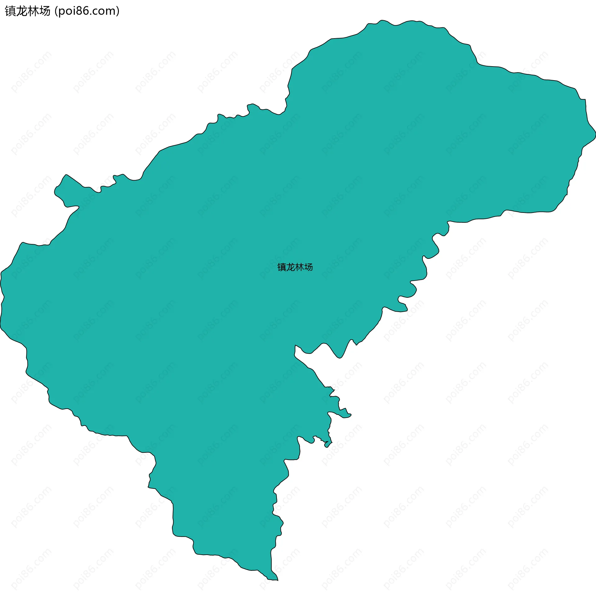 镇龙林场边界地图