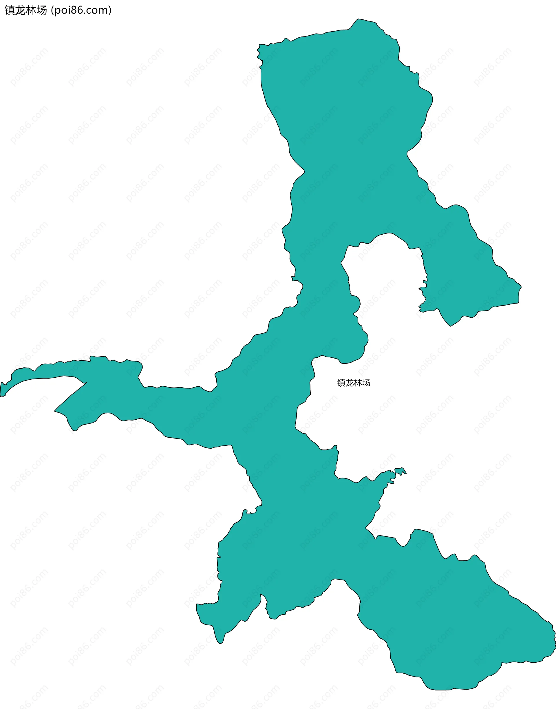 镇龙林场边界地图