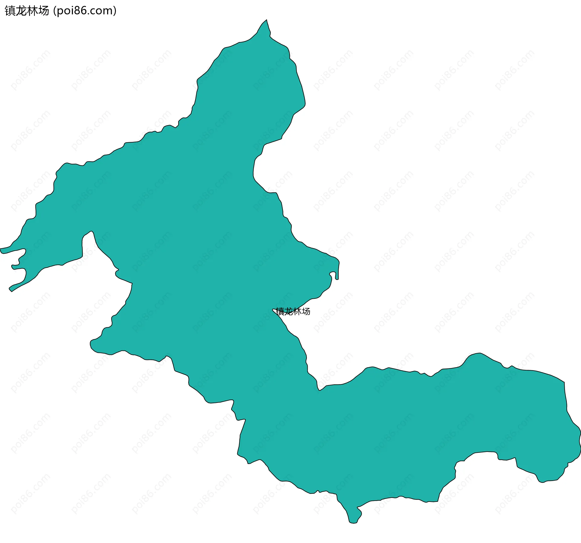 镇龙林场边界地图