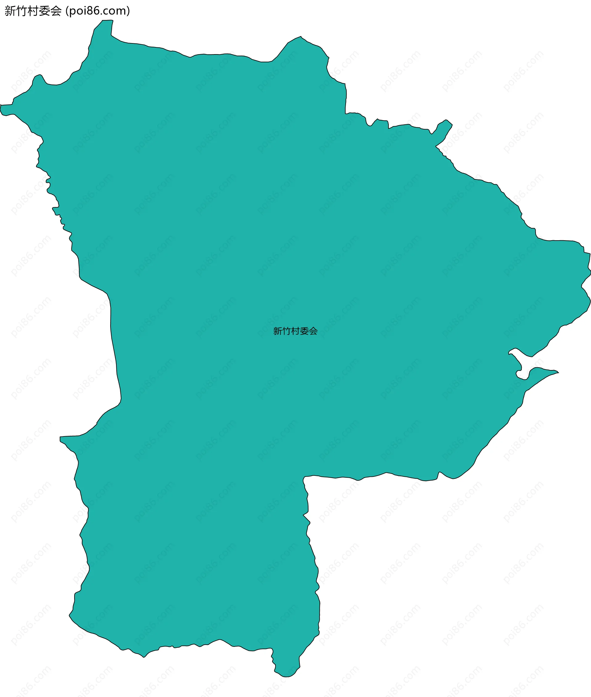 新竹村委会边界地图