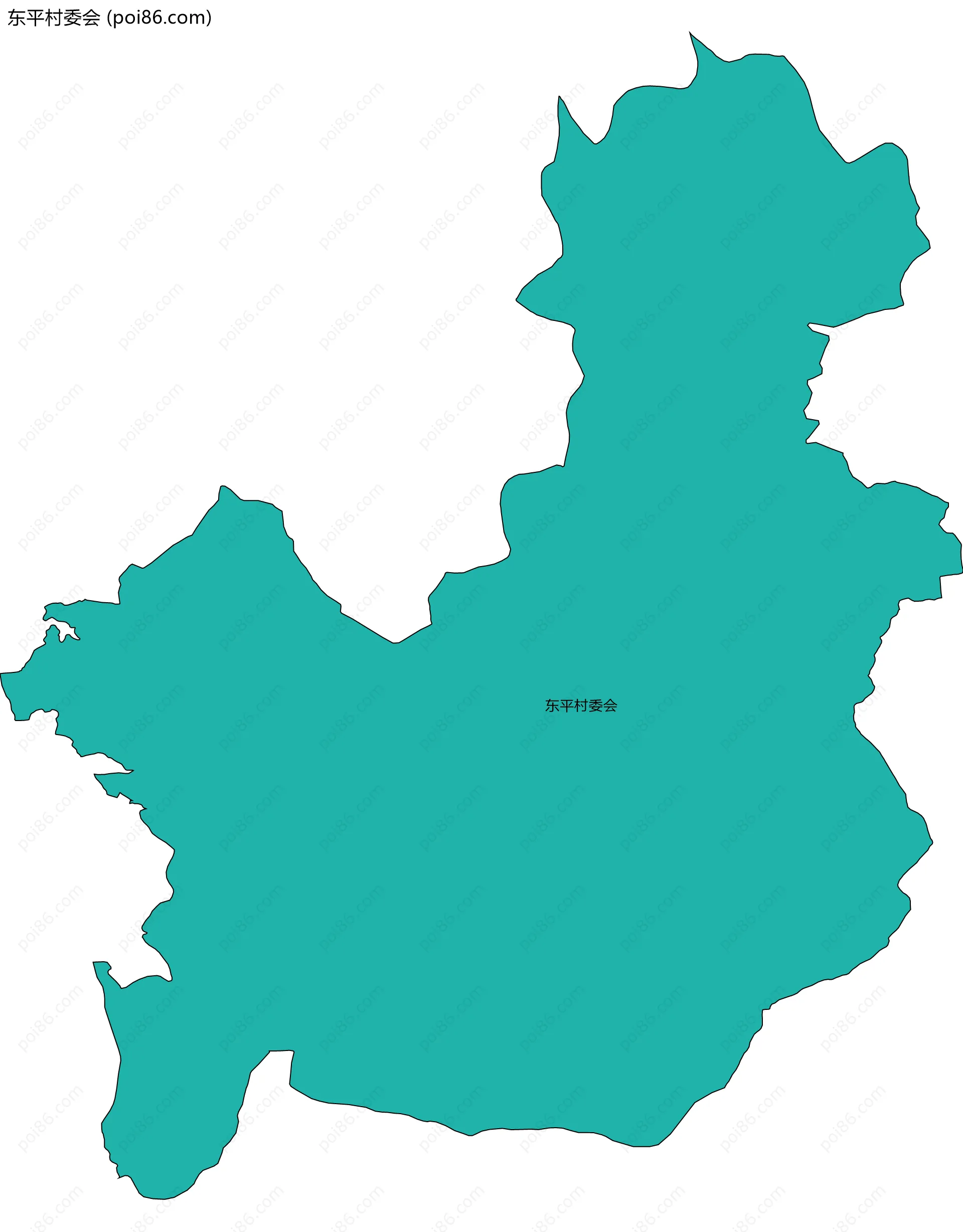 东平村委会边界地图