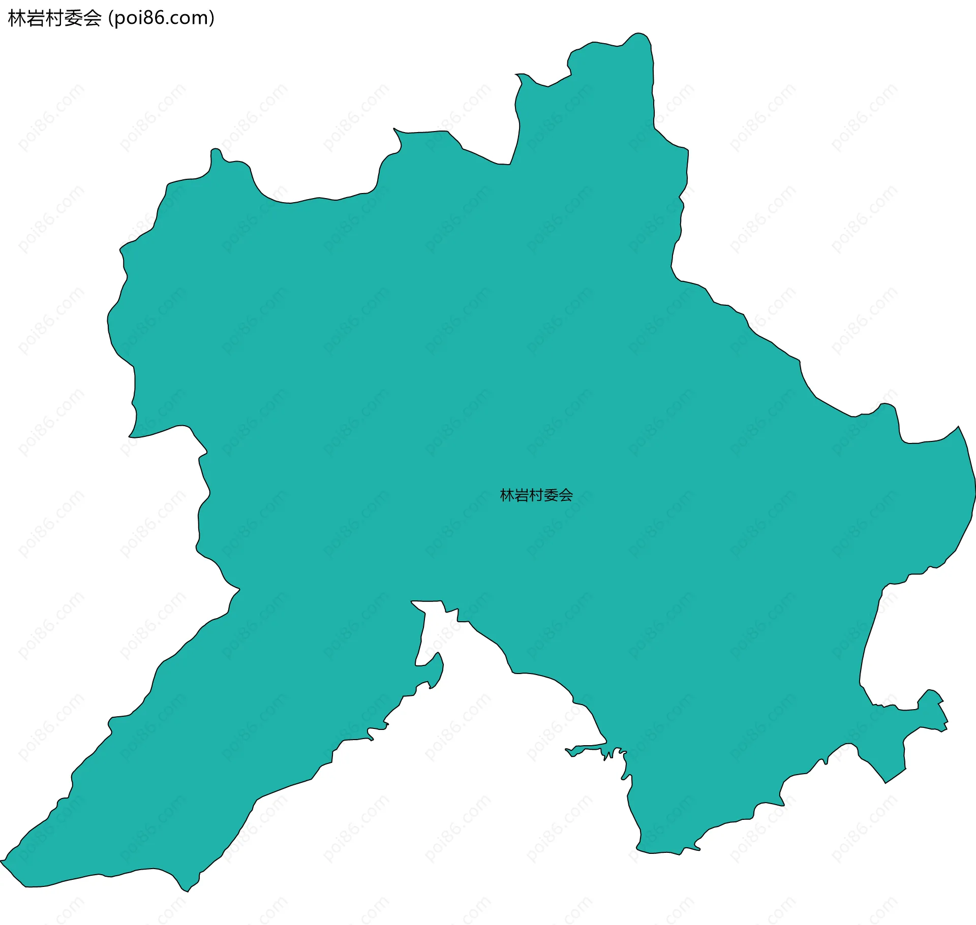 林岩村委会边界地图