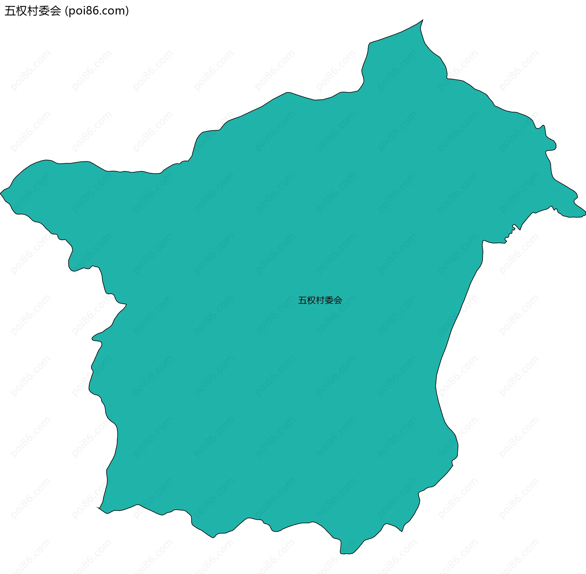 五权村委会边界地图