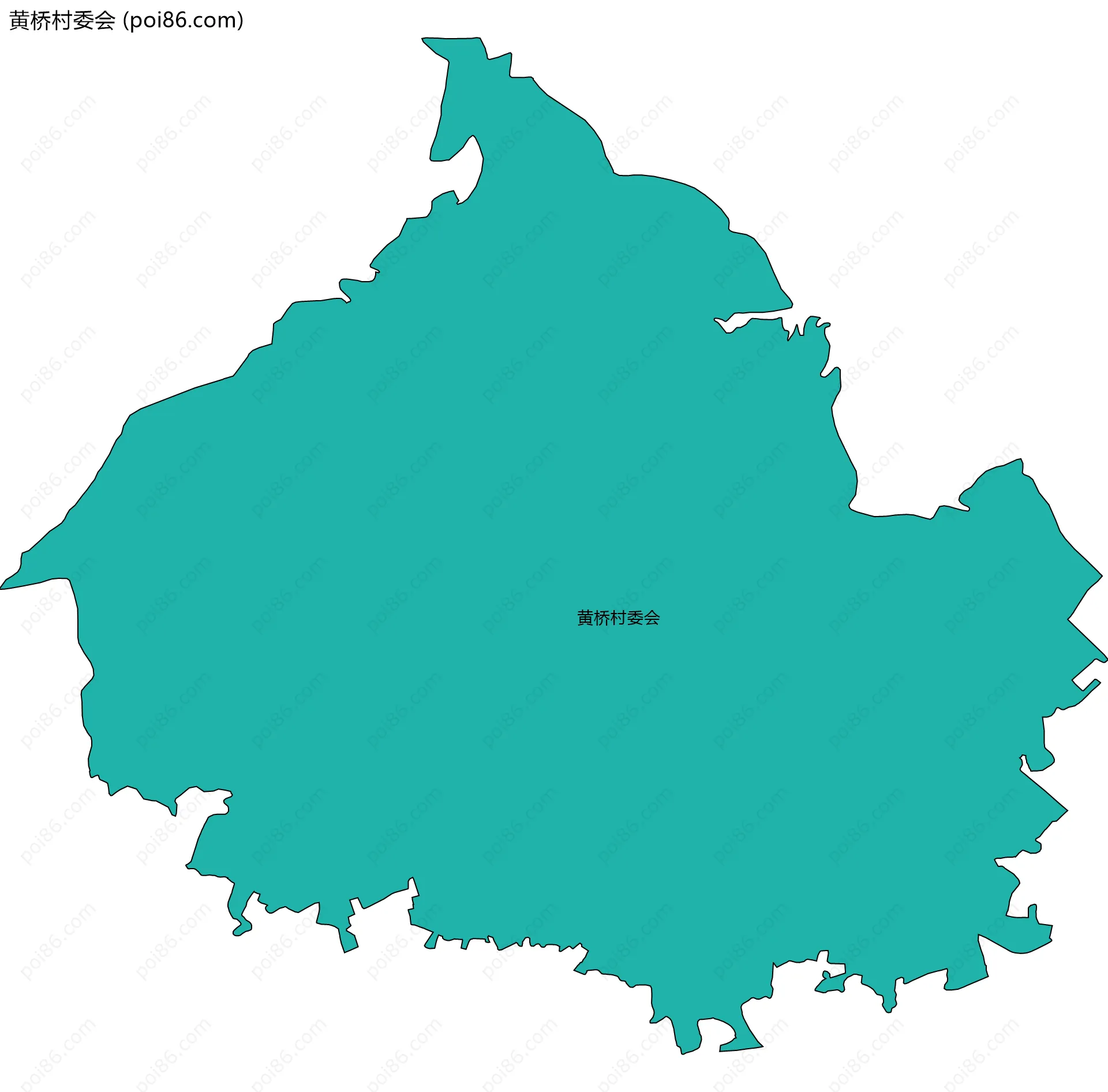 黄桥村委会边界地图