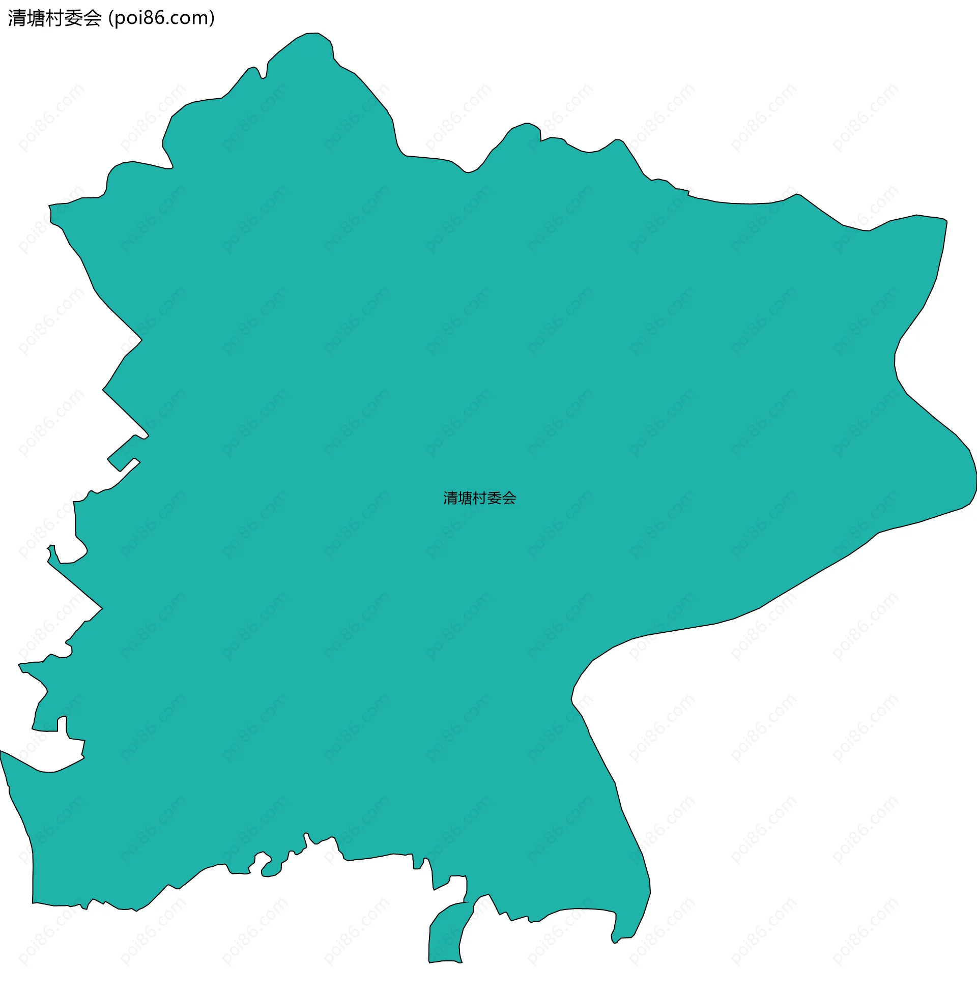 清塘村委会边界地图