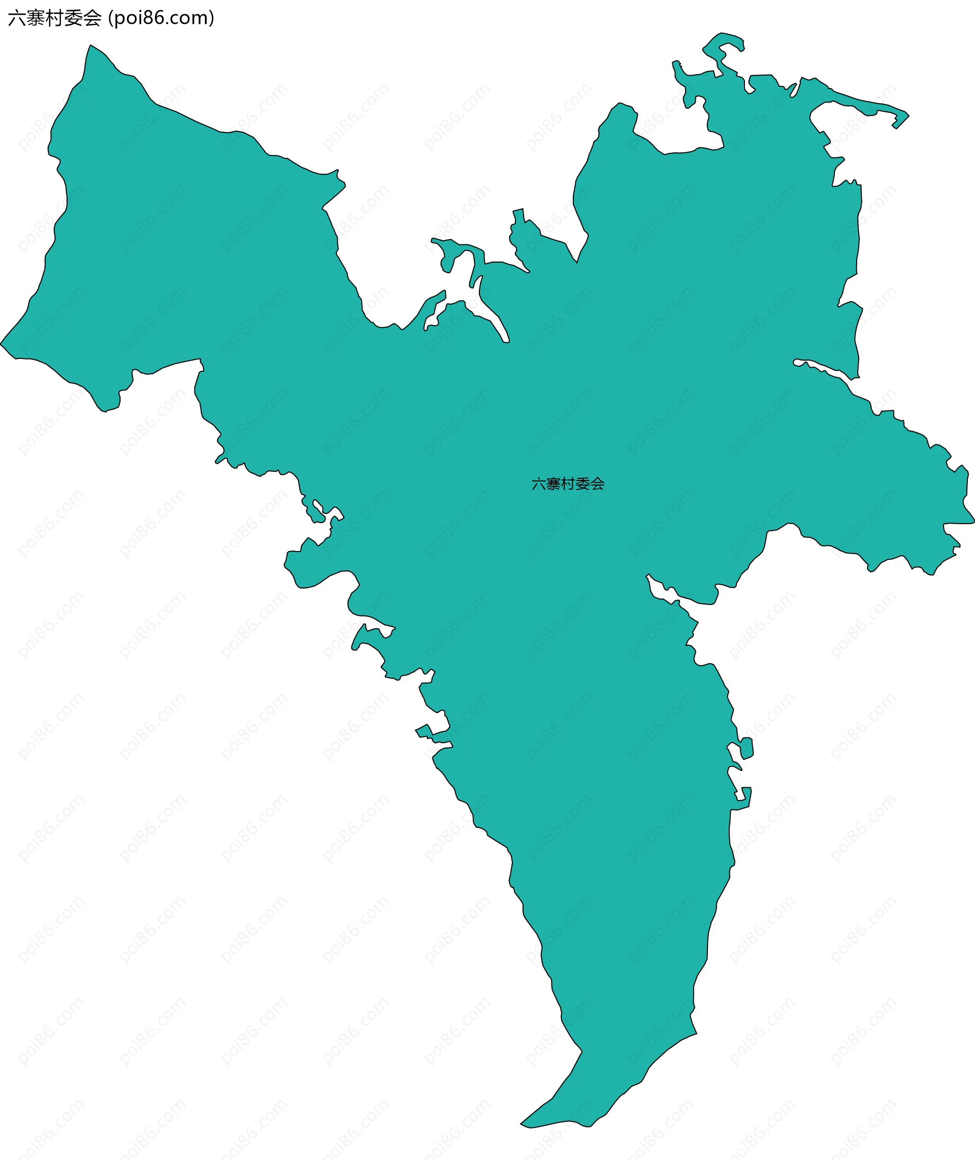 六寨村委会边界地图