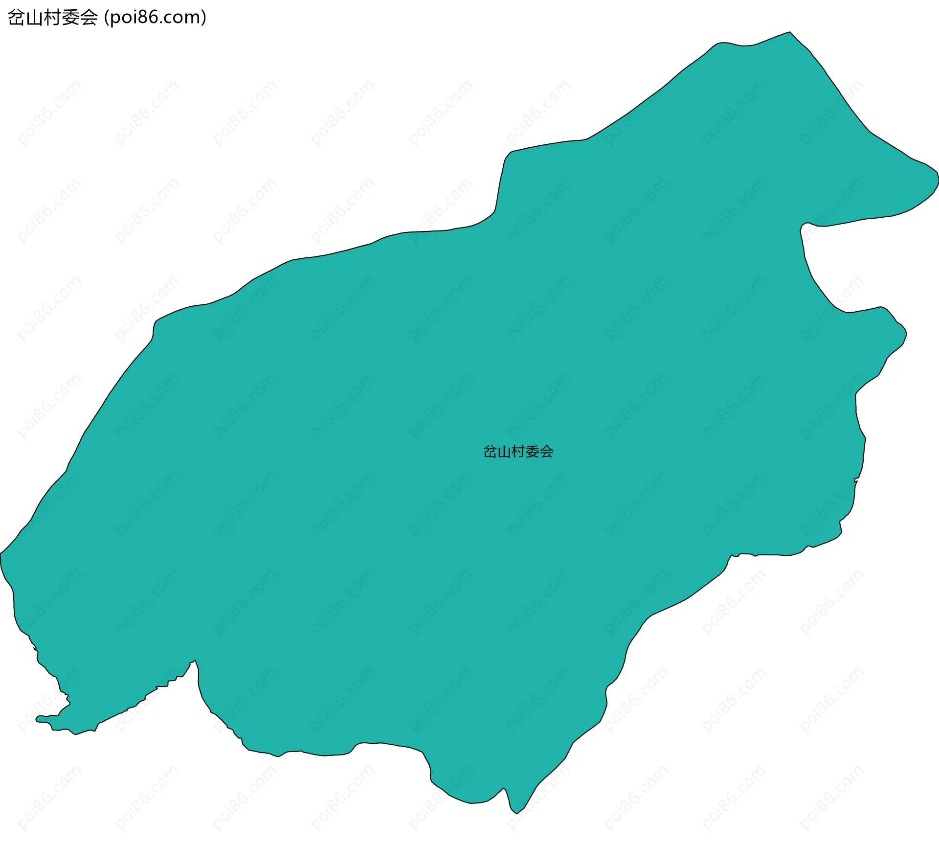 岔山村委会边界地图