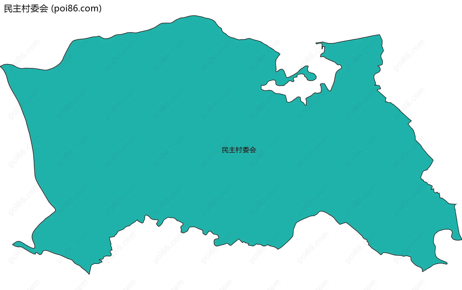民主村委会边界地图