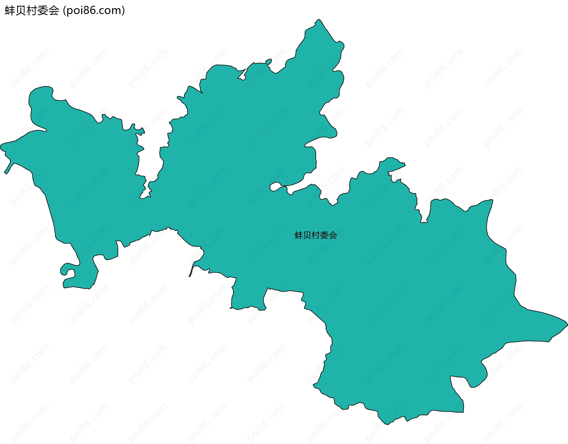 蚌贝村委会边界地图