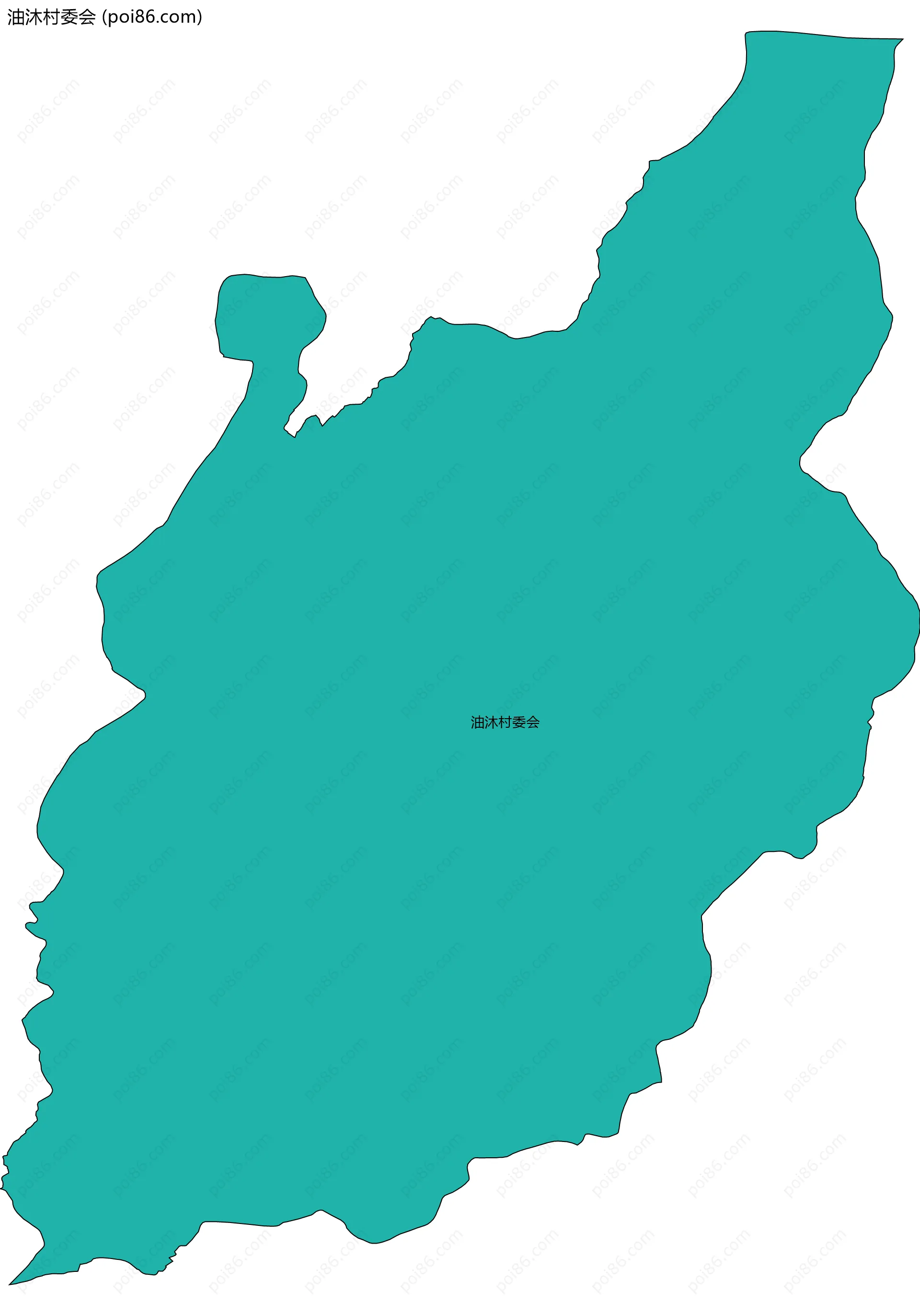 油沐村委会边界地图
