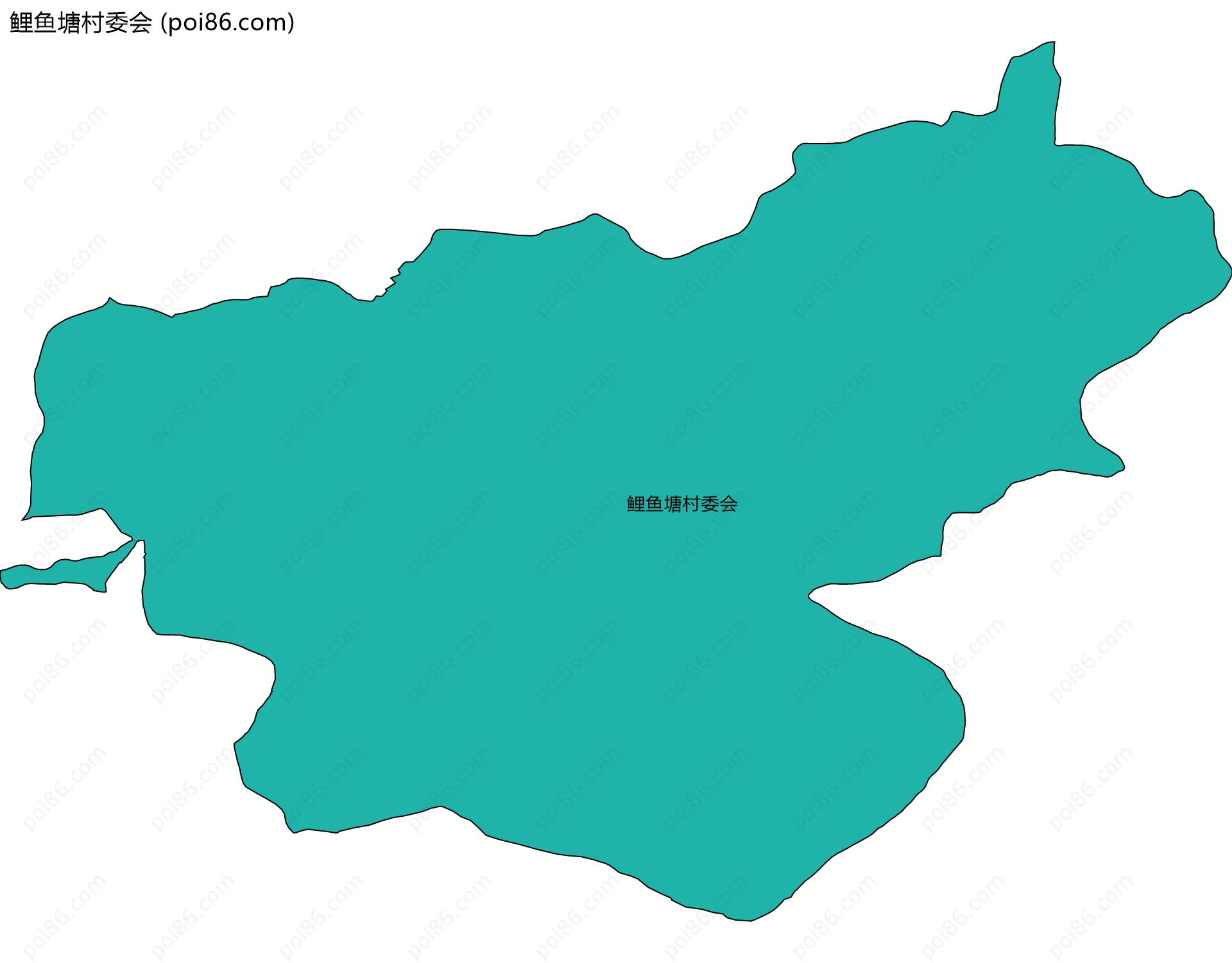 鲤鱼塘村委会边界地图