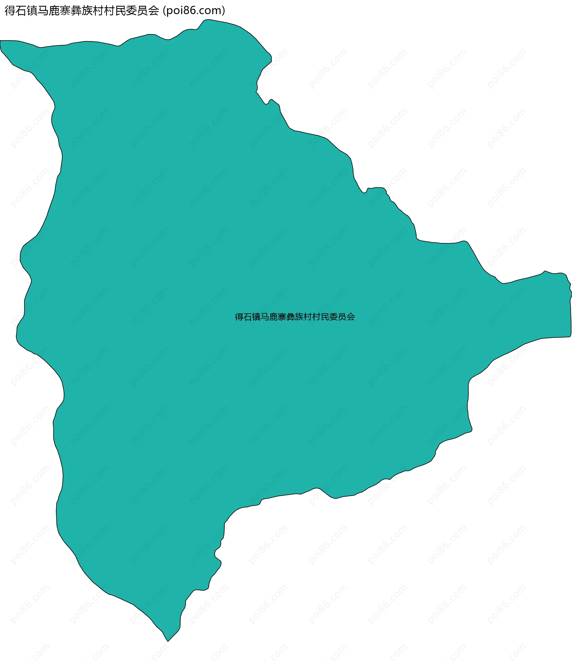 得石镇马鹿寨彝族村村民委员会边界地图