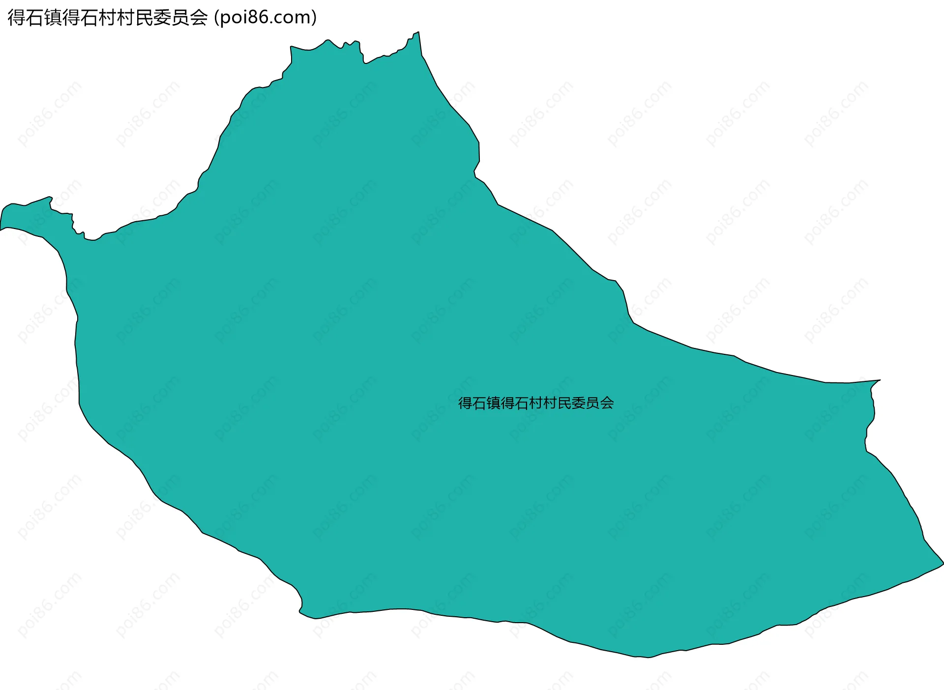 得石镇得石村村民委员会边界地图