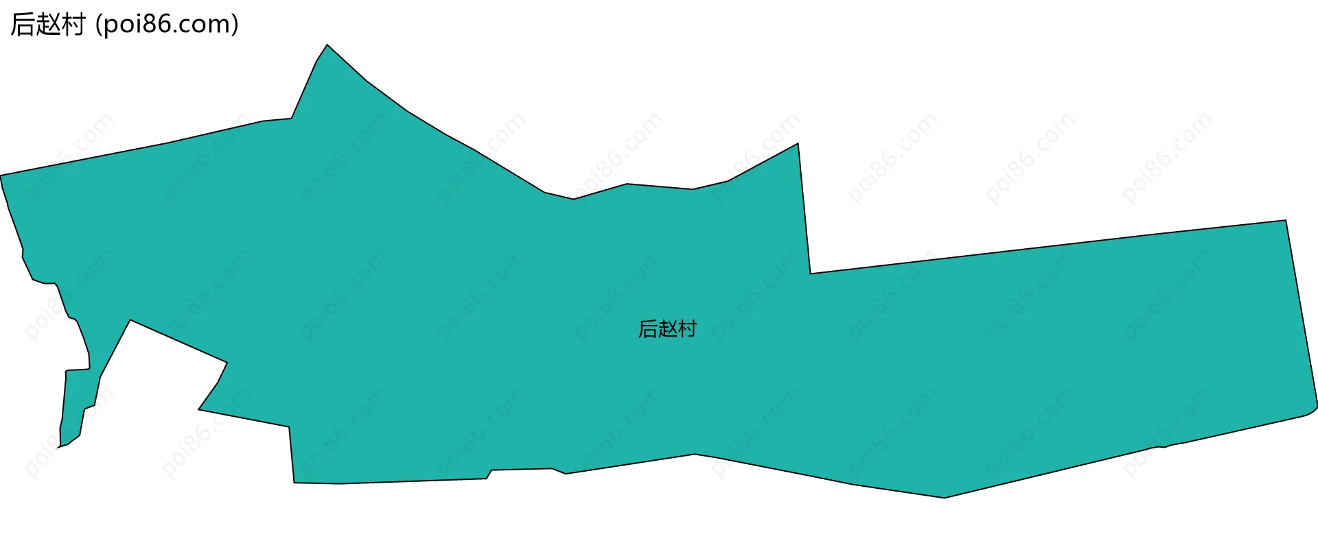 后赵村边界地图