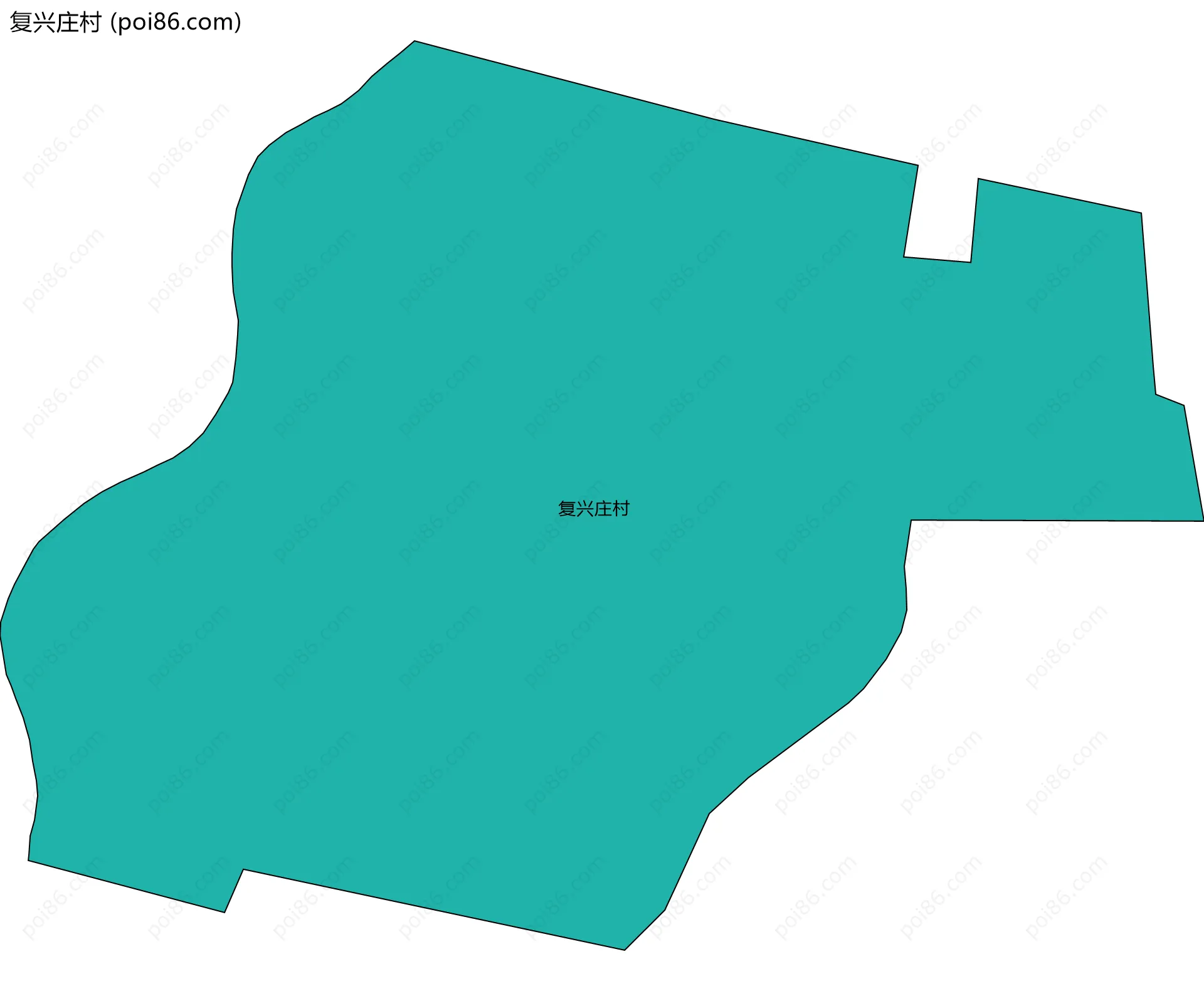 复兴庄村边界地图