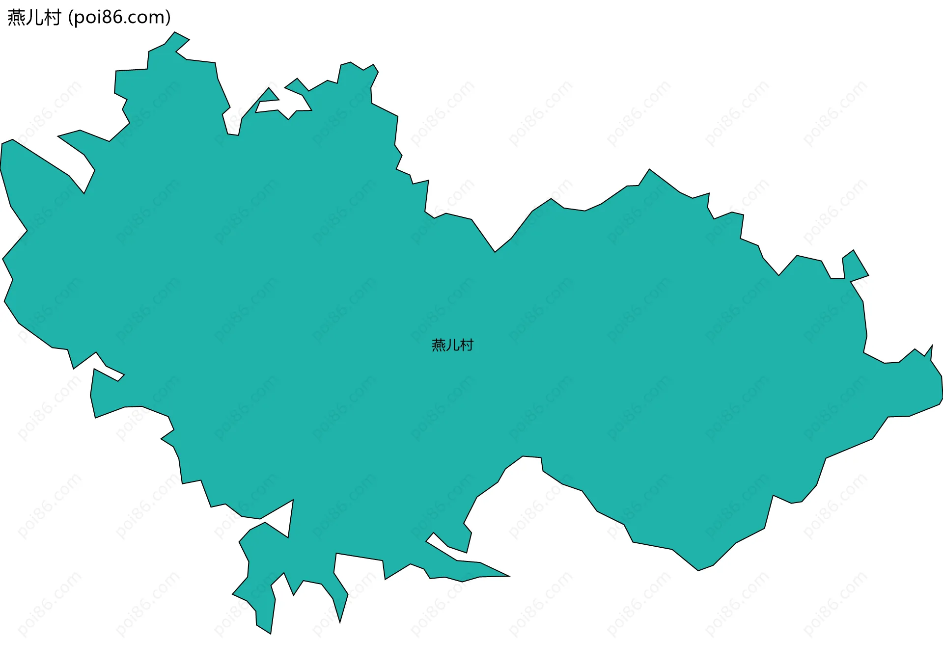 燕儿村边界地图