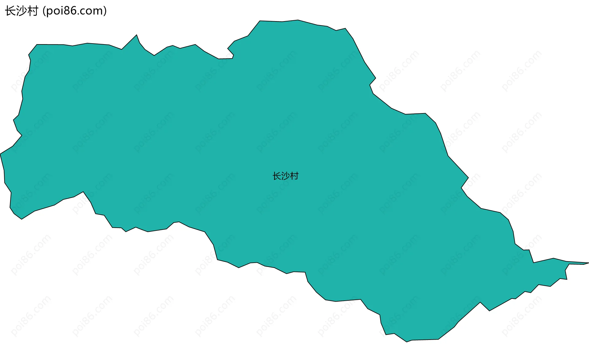 长沙村边界地图