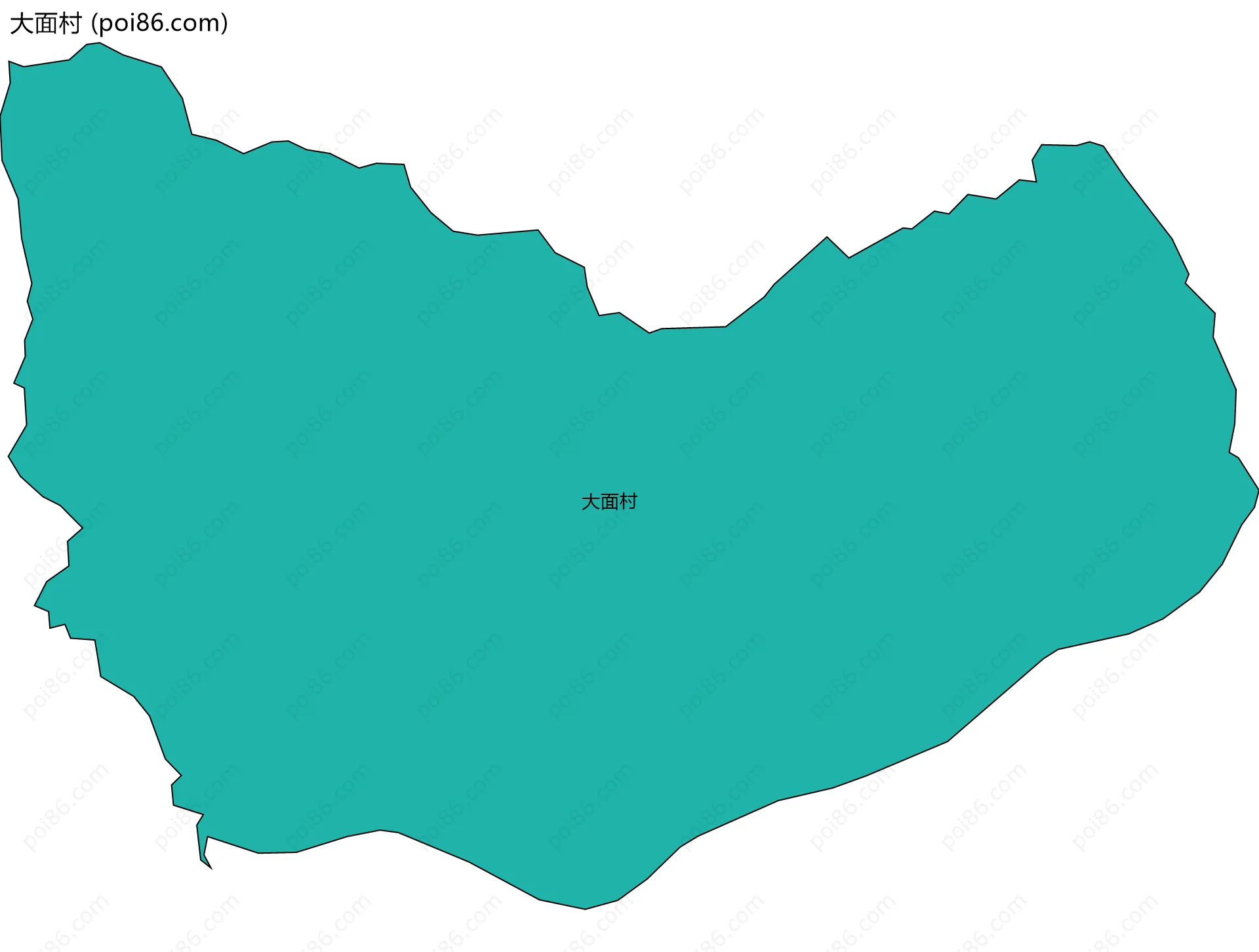 大面村边界地图