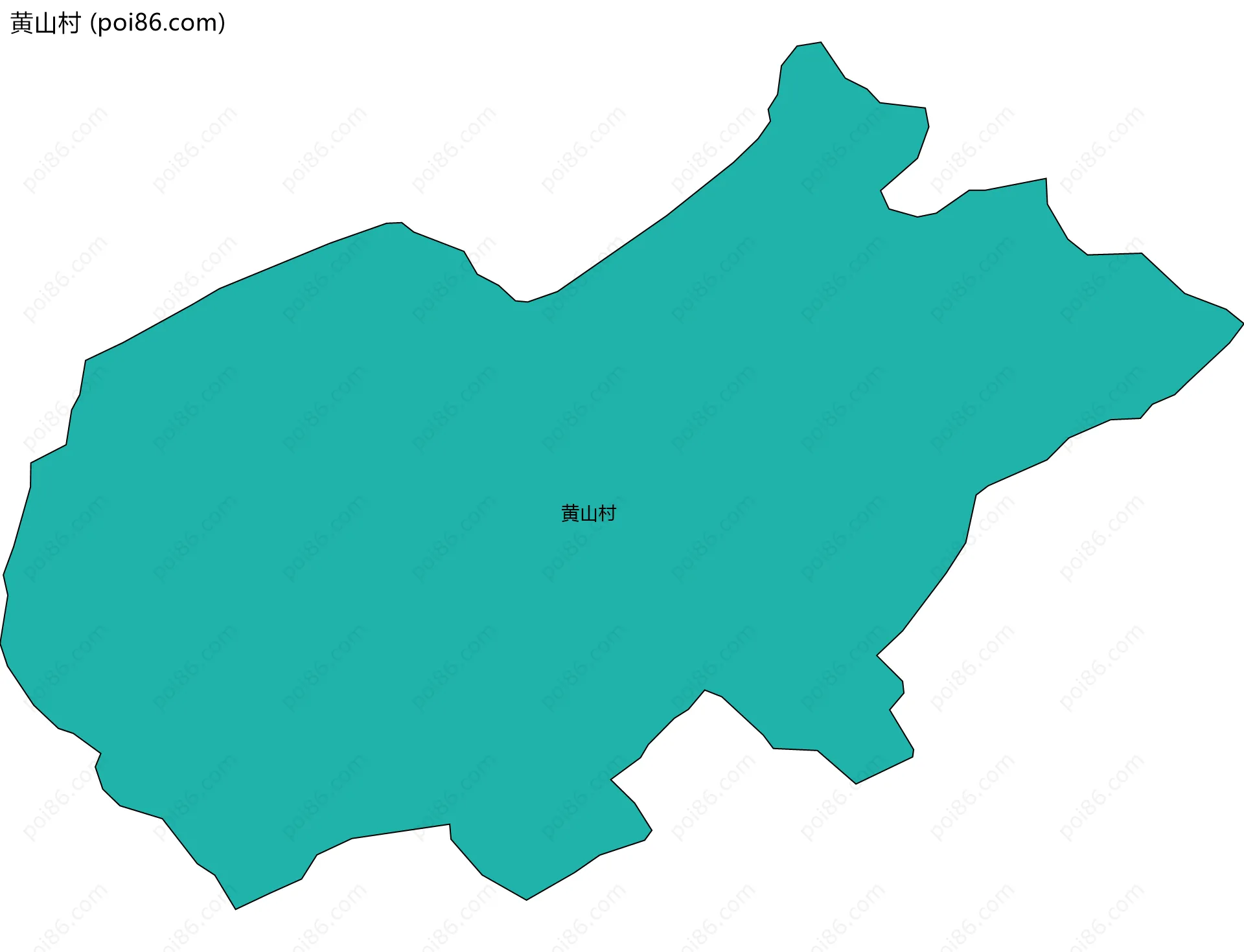 黄山村边界地图